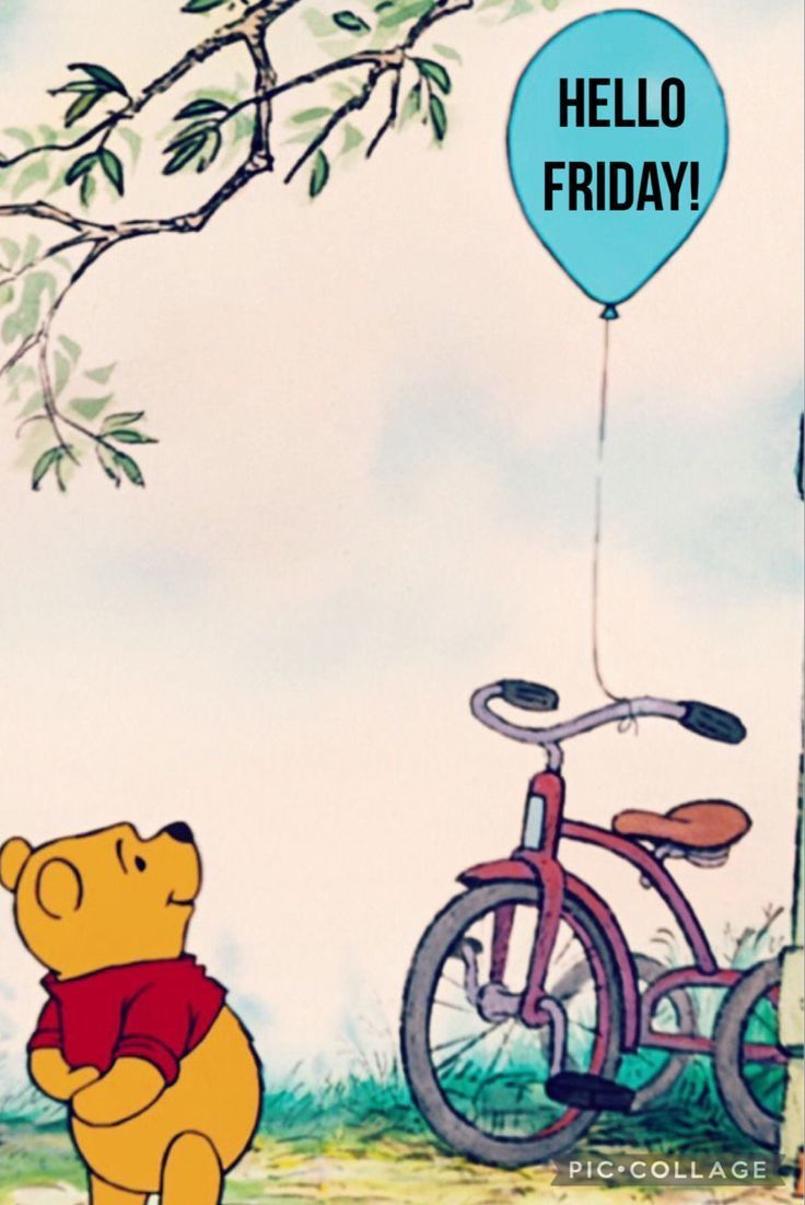 Hello Friday Winnie The Pooh Quote Picture, Photo, and Image for Facebook, Tumblr, , and Twitter