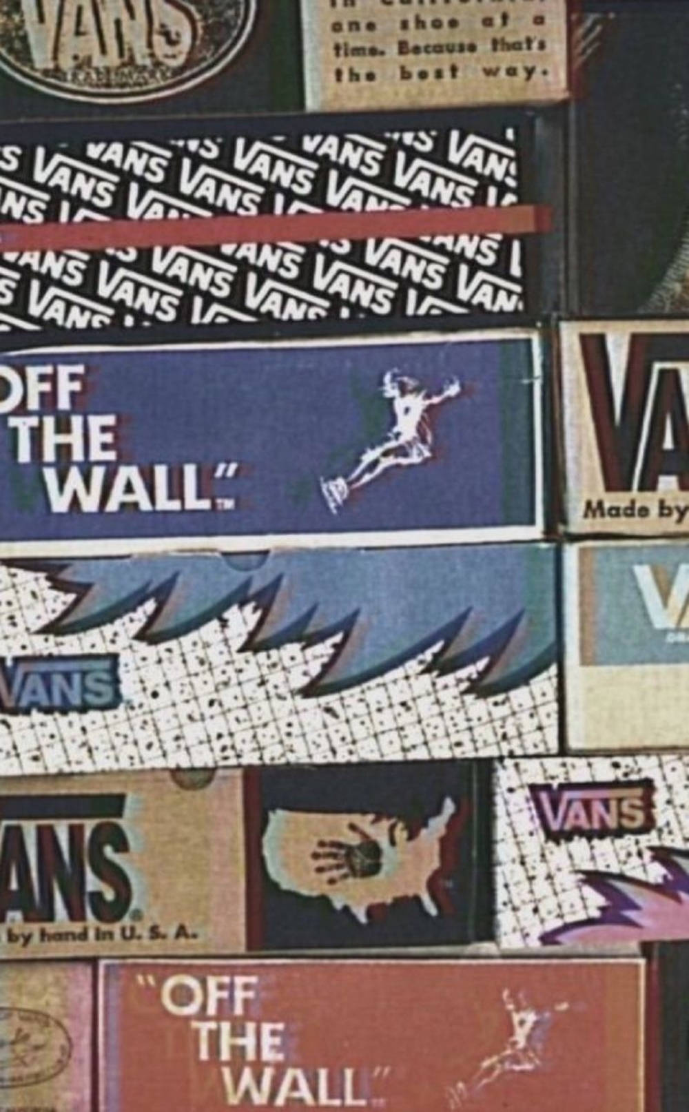 A collection of Vans shoes and logos - Vans