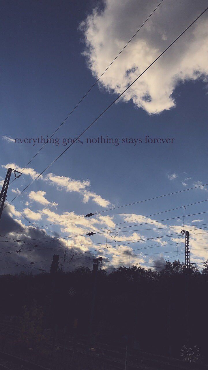 A sky with clouds and power lines - Sad quotes