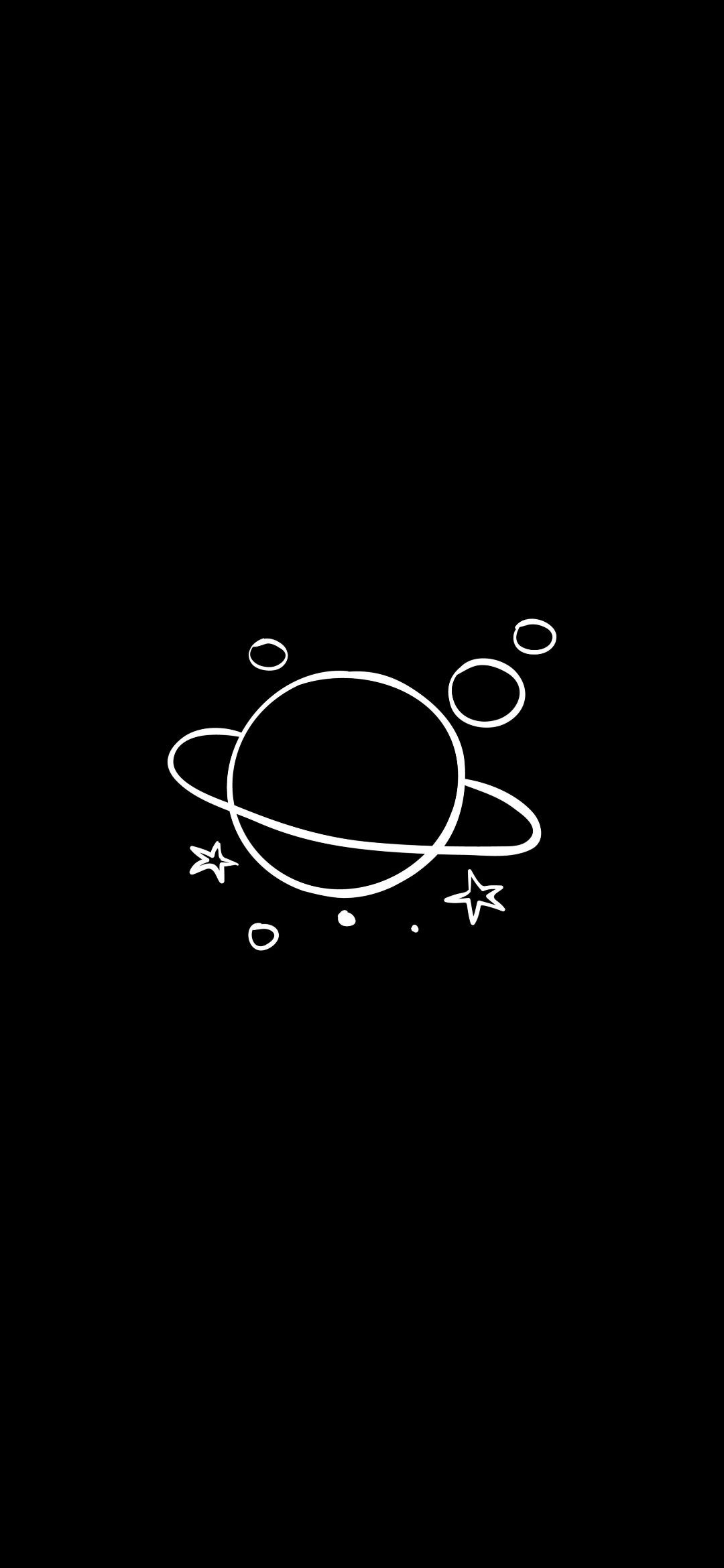 Aesthetic wallpaper for phone black and white. - Planet