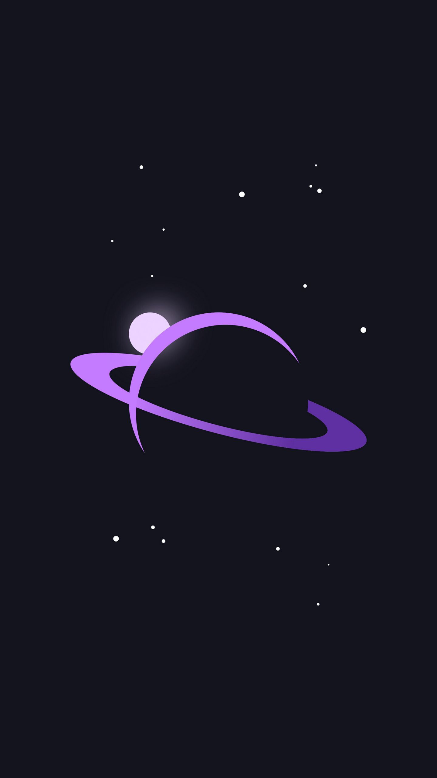 An image of a purple planet on a black background - Planet