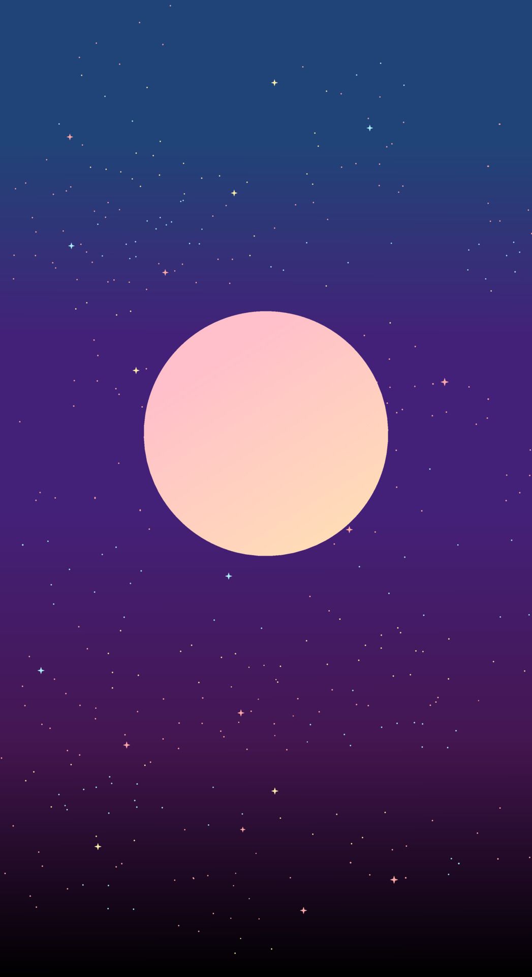 A purple and blue sky with stars - Planet
