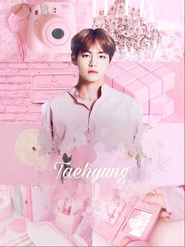 Taehyung aesthetic edit in pink - BTS
