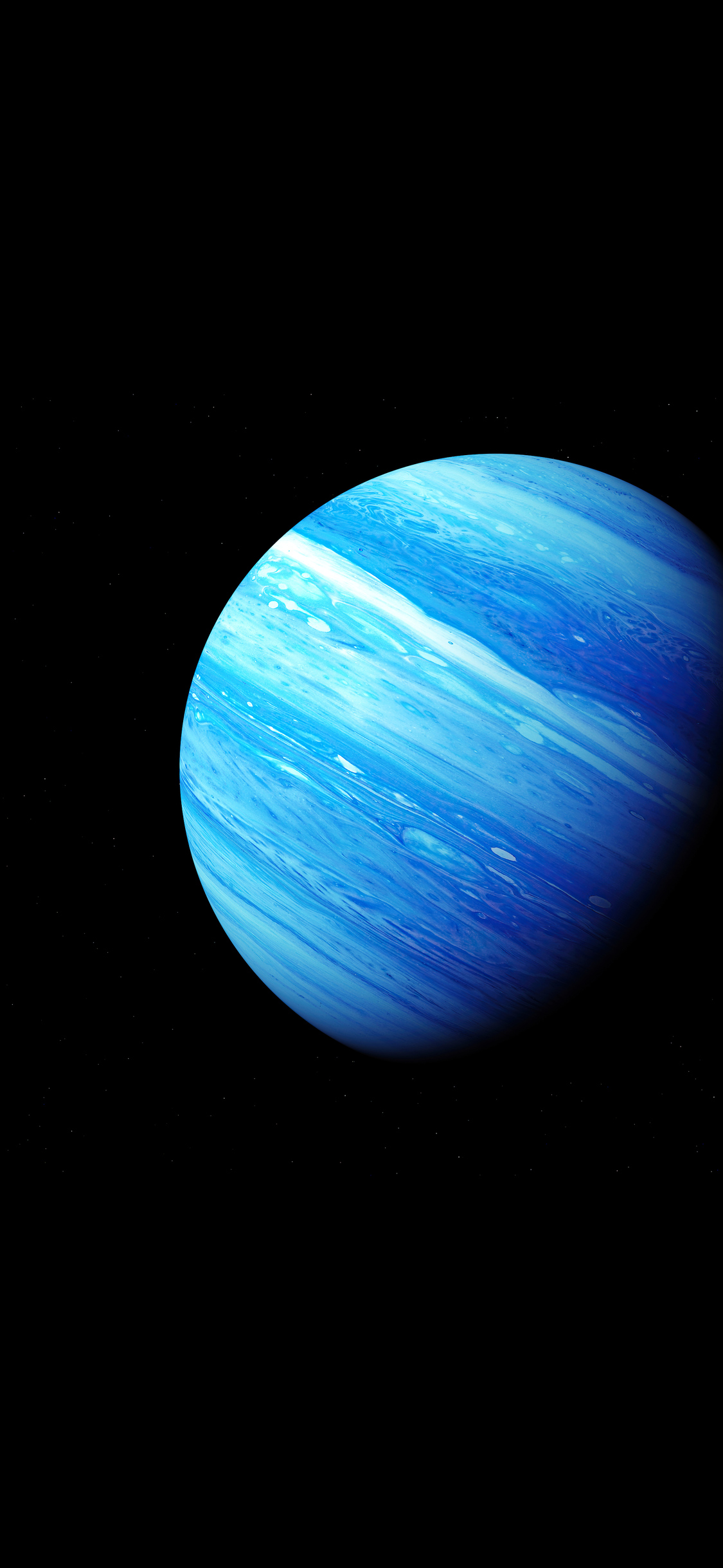 A blue planet with a black background - Planet
