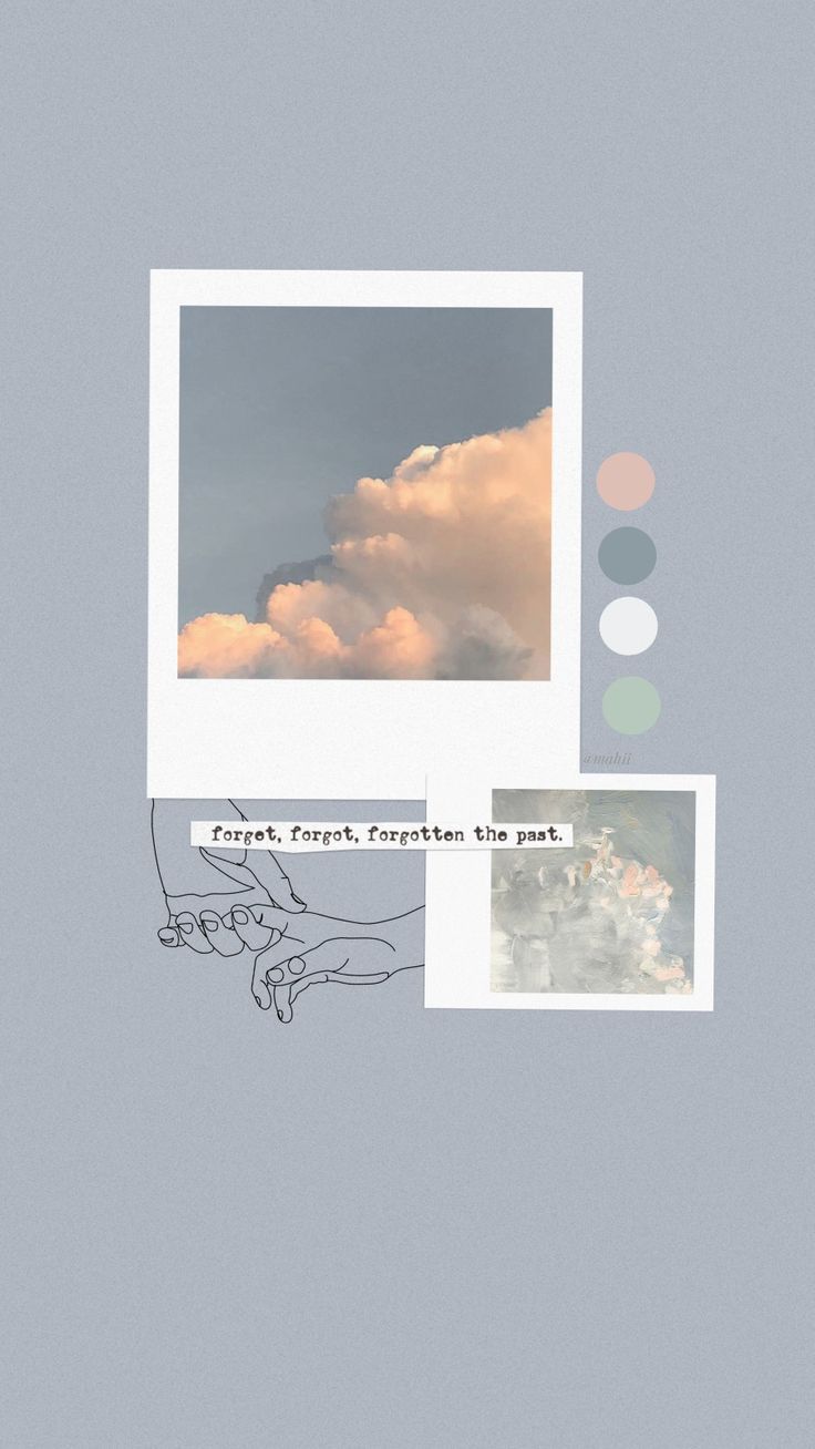Collage of clouds, hands, and pastel color swatches - Couple