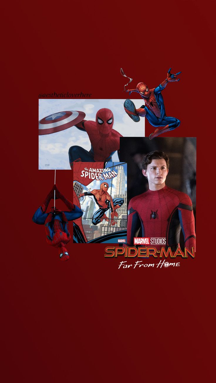 Spiderman far from home poster with Tom Holland - 