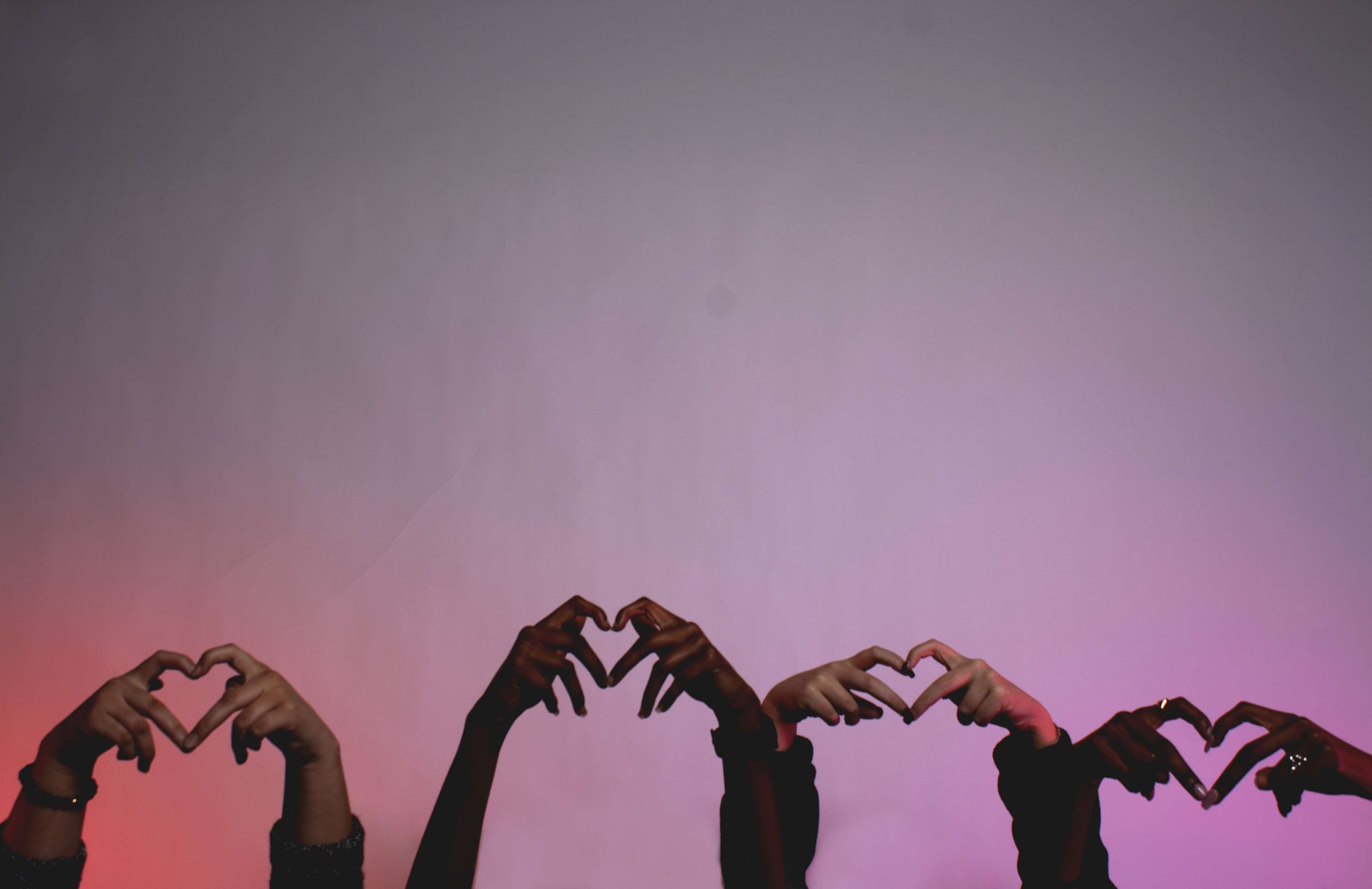 diverse, diversity, female, hand, hands, heart, love, pink, valentines