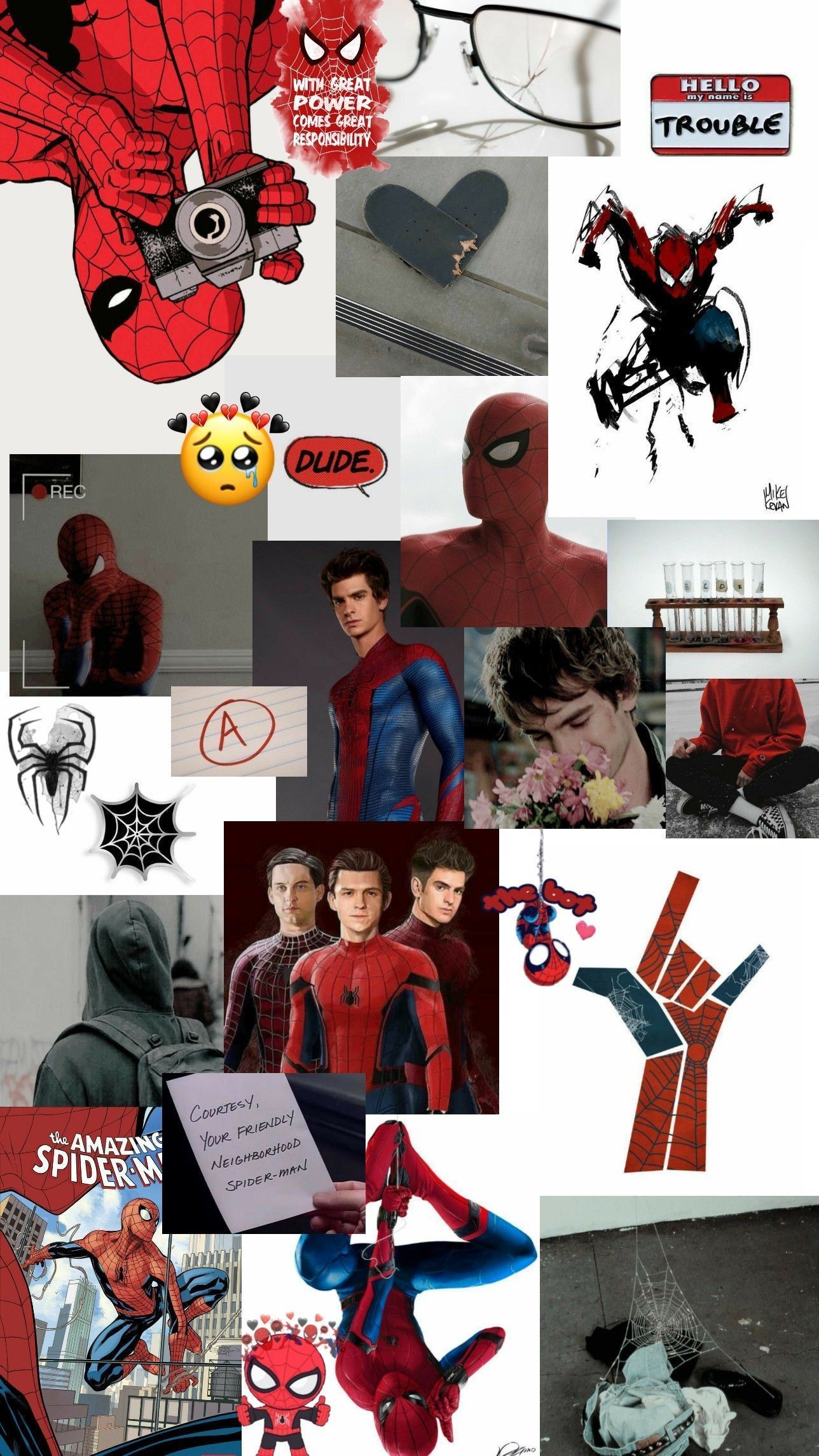 Spiderman collage with the new movie posters - Andrew Garfield, collage
