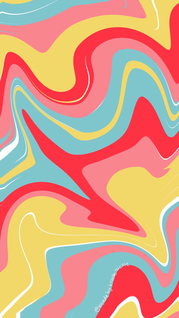 A colorful abstract pattern of red, yellow, blue, and white - Colorful