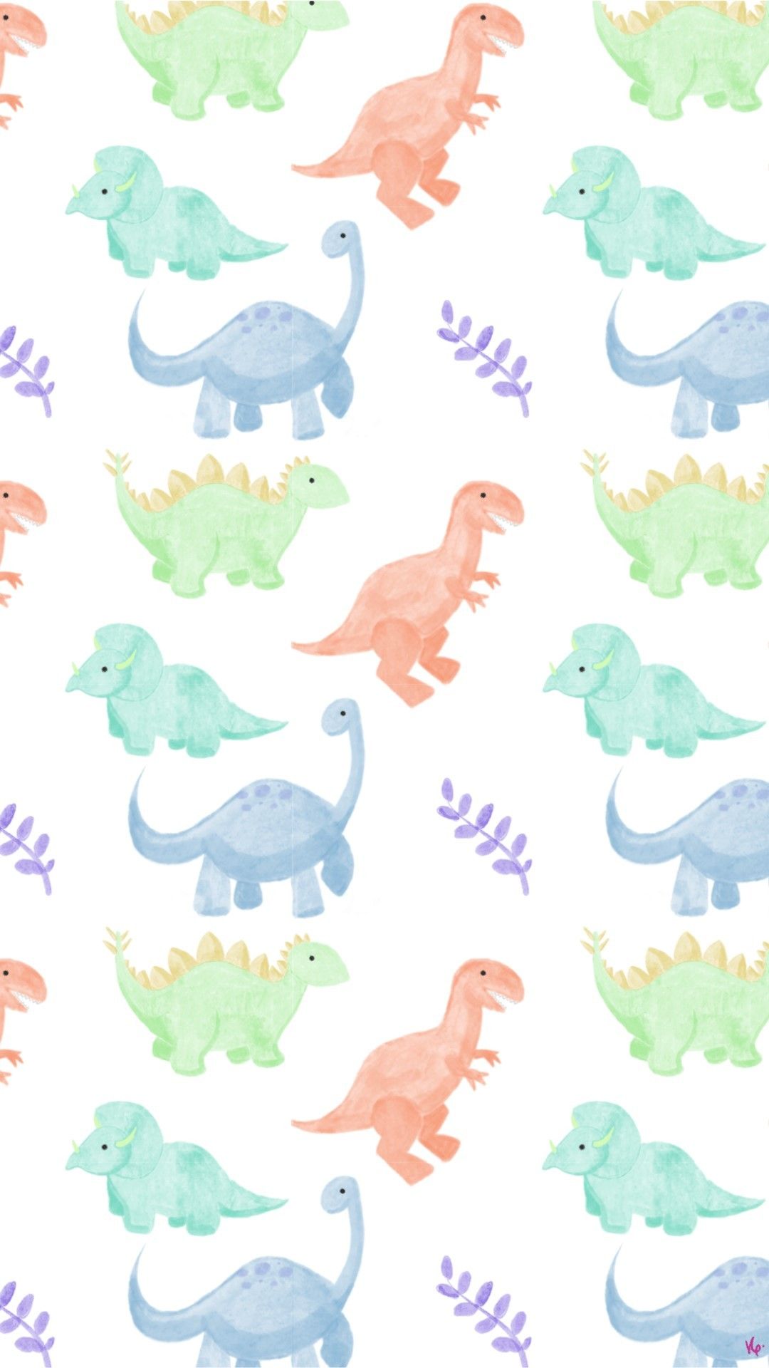 IPhone wallpaper with colorful dinosaurs - Dinosaur