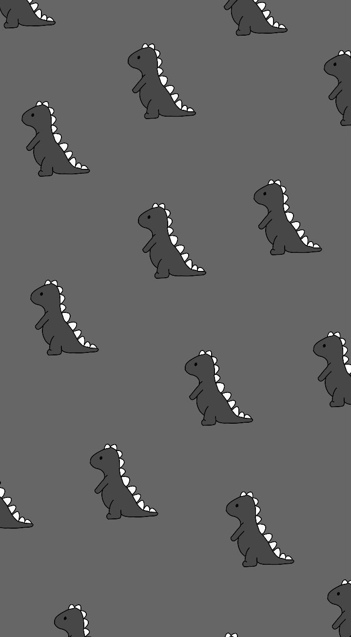 A pattern of dinosaurs on gray background - Dinosaur