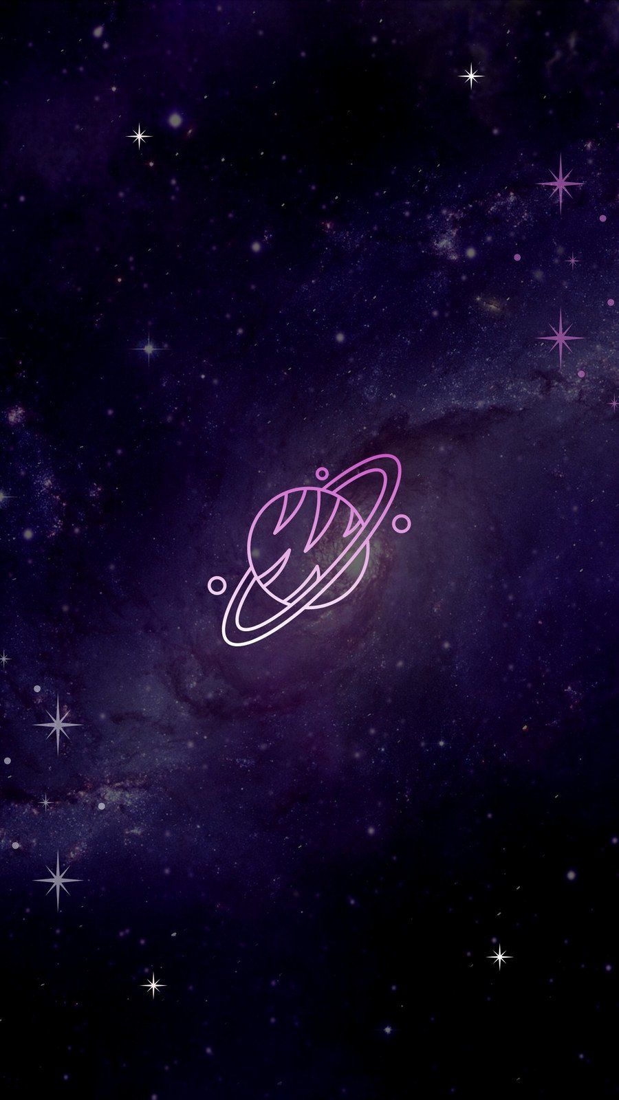 IPhone wallpaper of a purple planet in outer space - Constellation