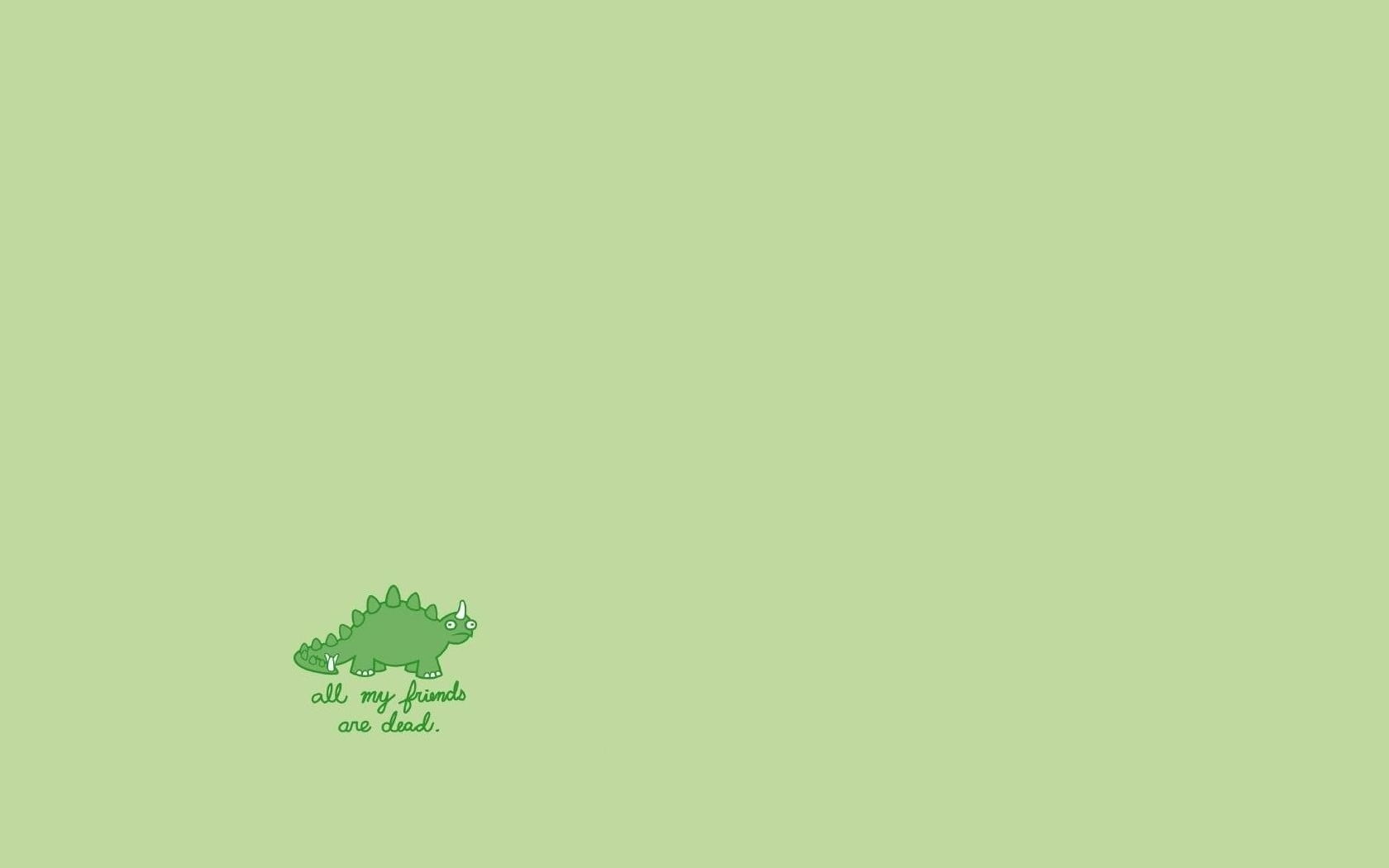 Aesthetic Dinosaur Green Wallpaper