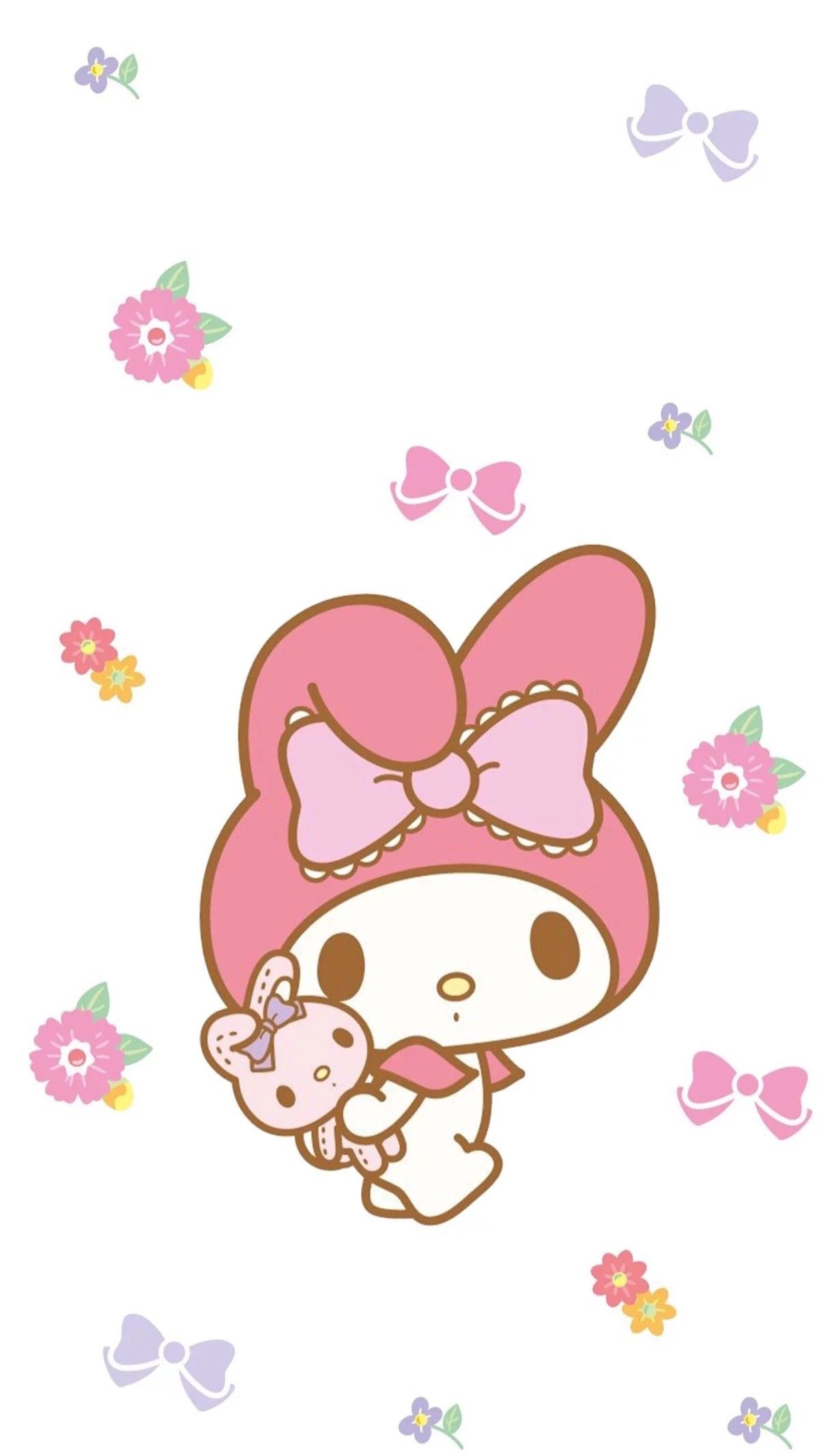 A cute little hello kitty with pink bow - Hello Kitty