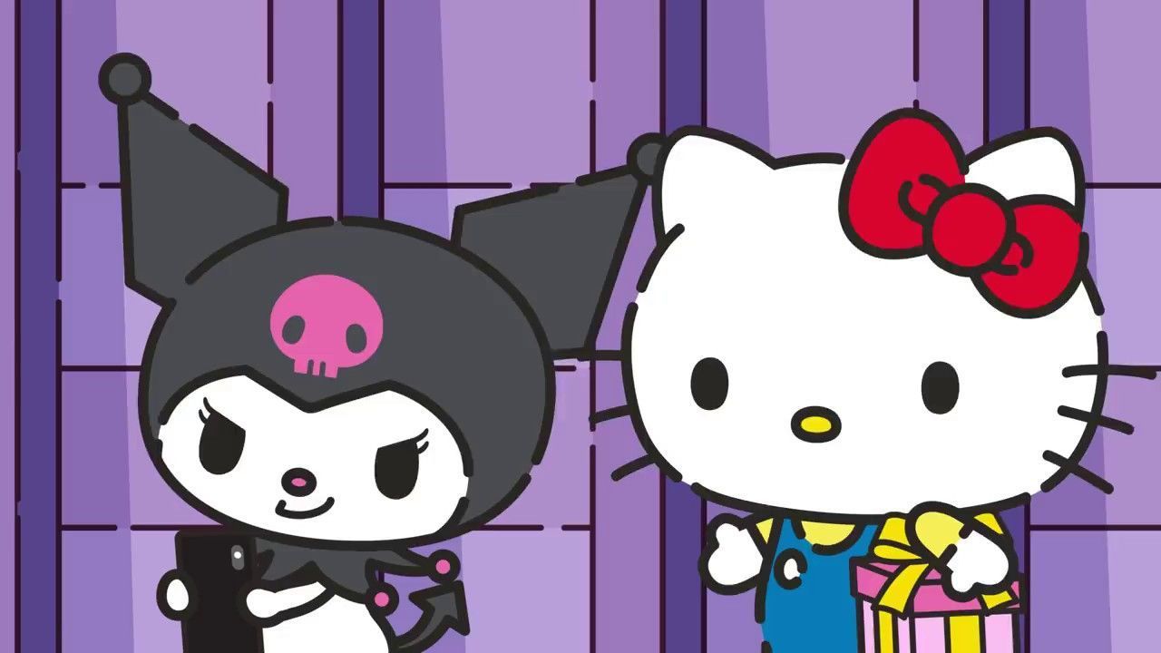 A cartoon of hello kitty and her friend - Hello Kitty, Kuromi, Sanrio