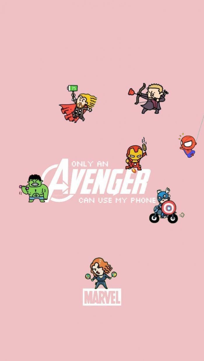 Only an avenger can use my phone, marvel wallpaper, pink background, iron man, captain america, hulk - Marvel, Avengers