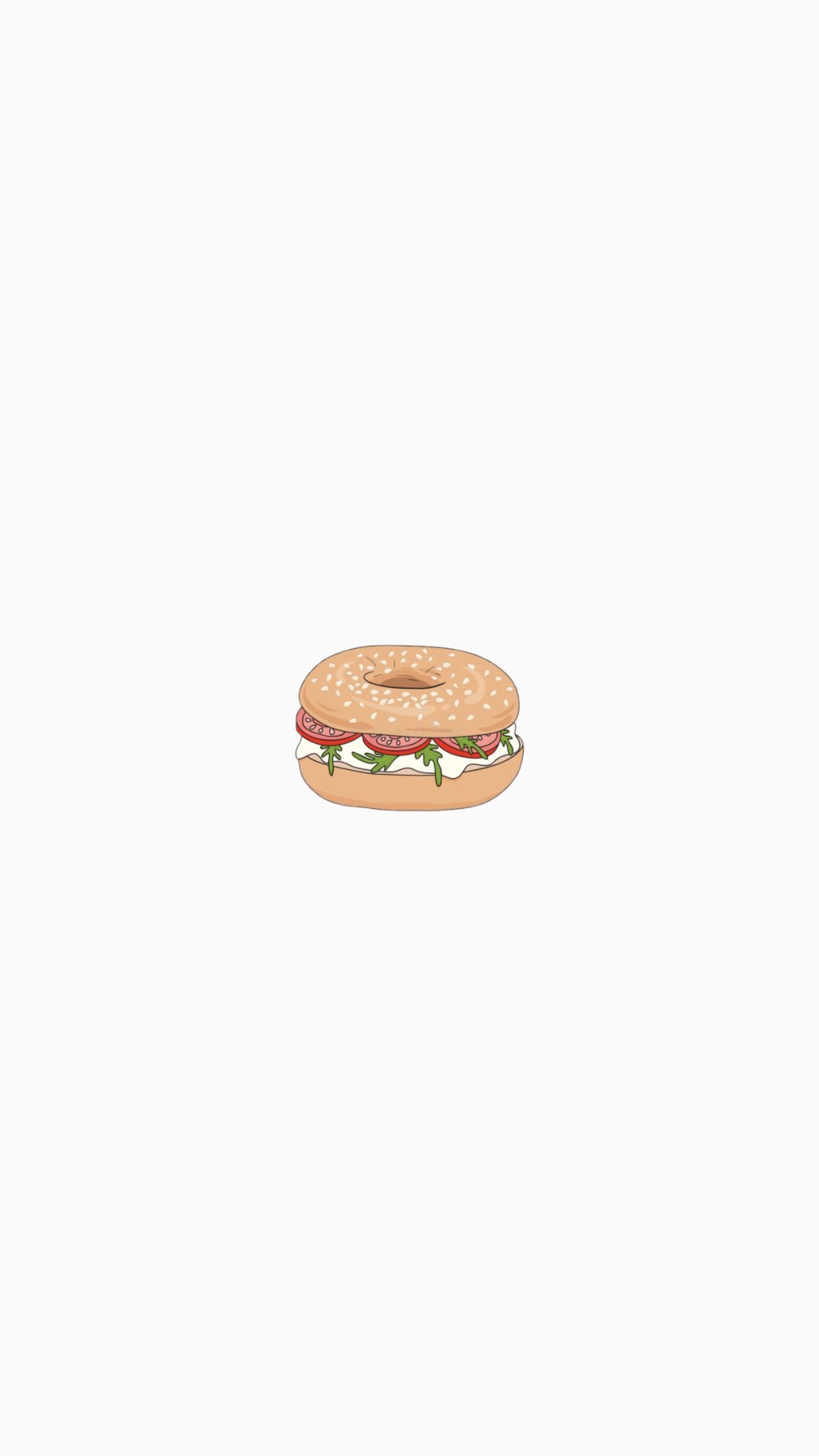 Illustration of a bagel sandwich - Food