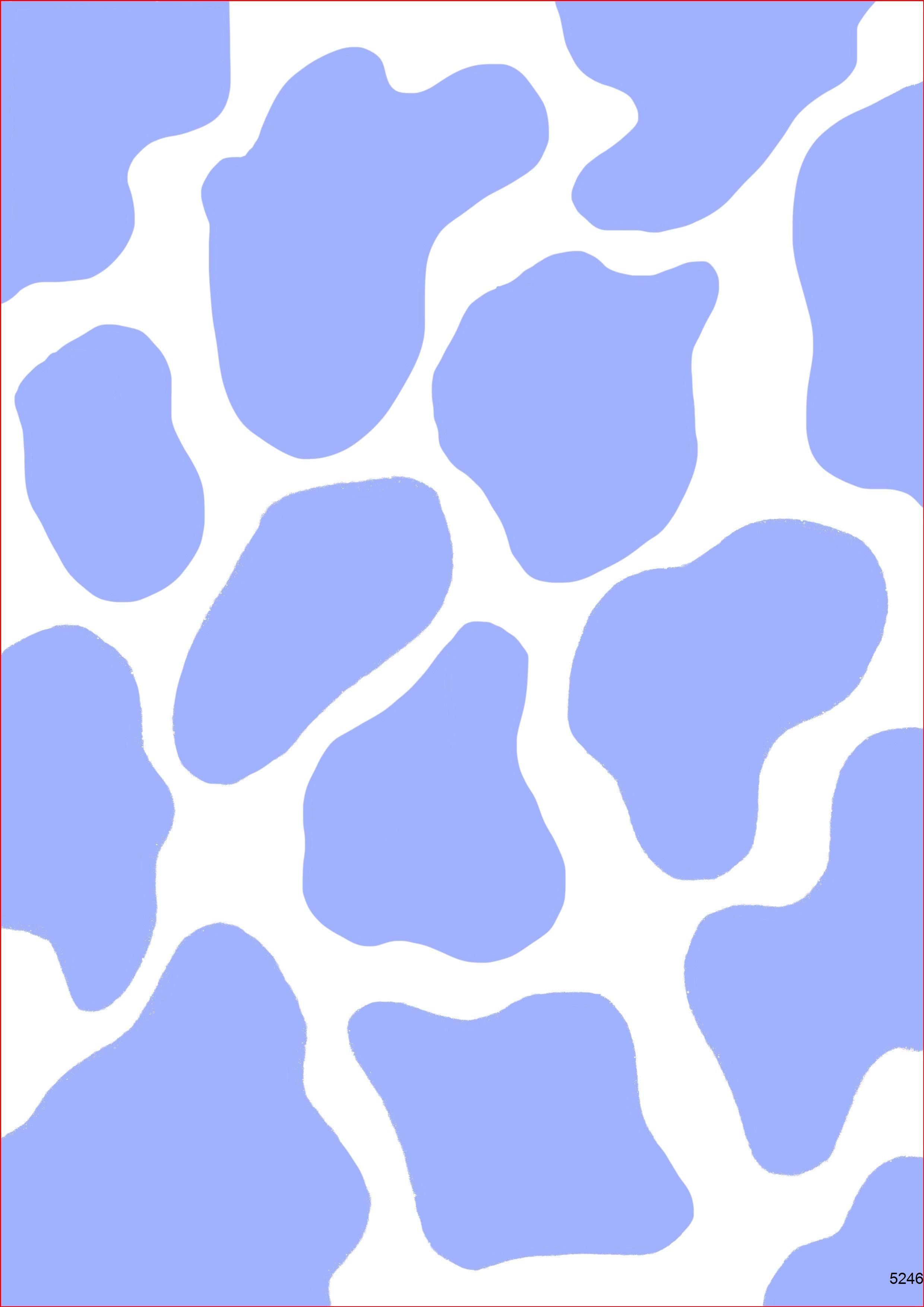 A blue and white patterned background - Cow
