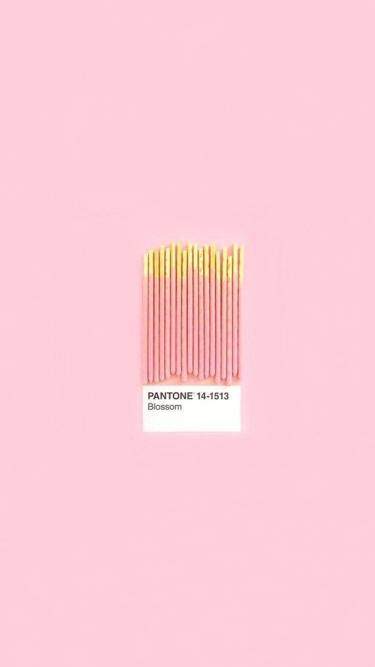 Pencils with a pink background - Colorful