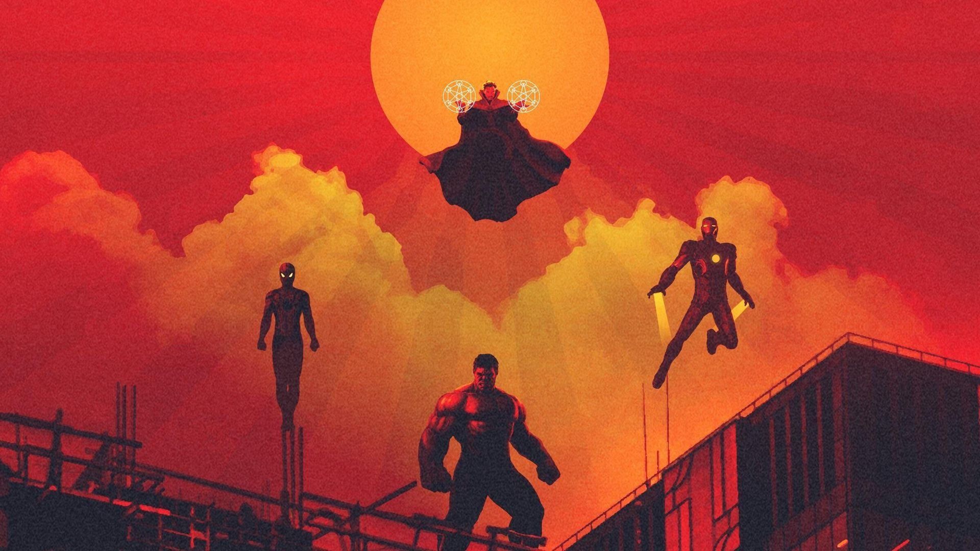 A new poster for The Eternals shows the team flying above a city - Marvel