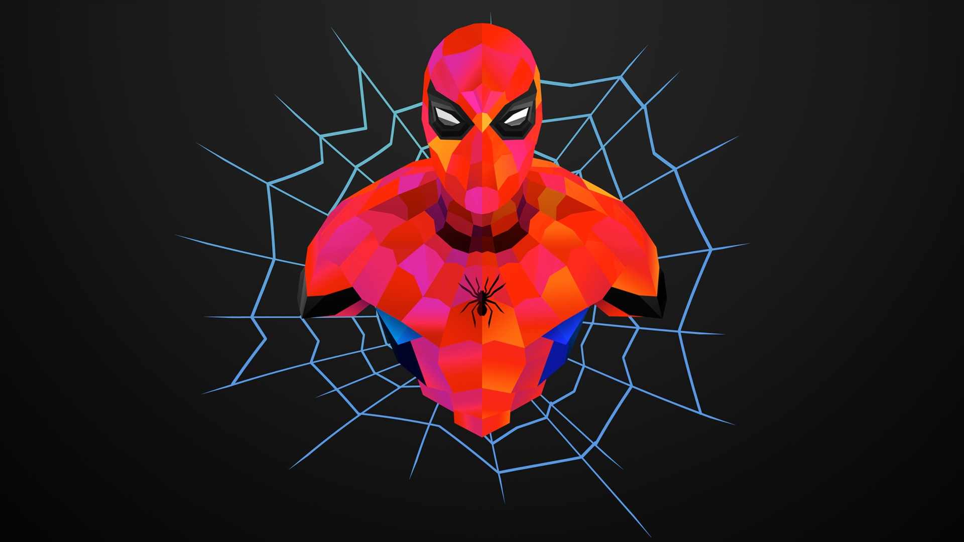 Spider man low poly wallpaper - Marvel
