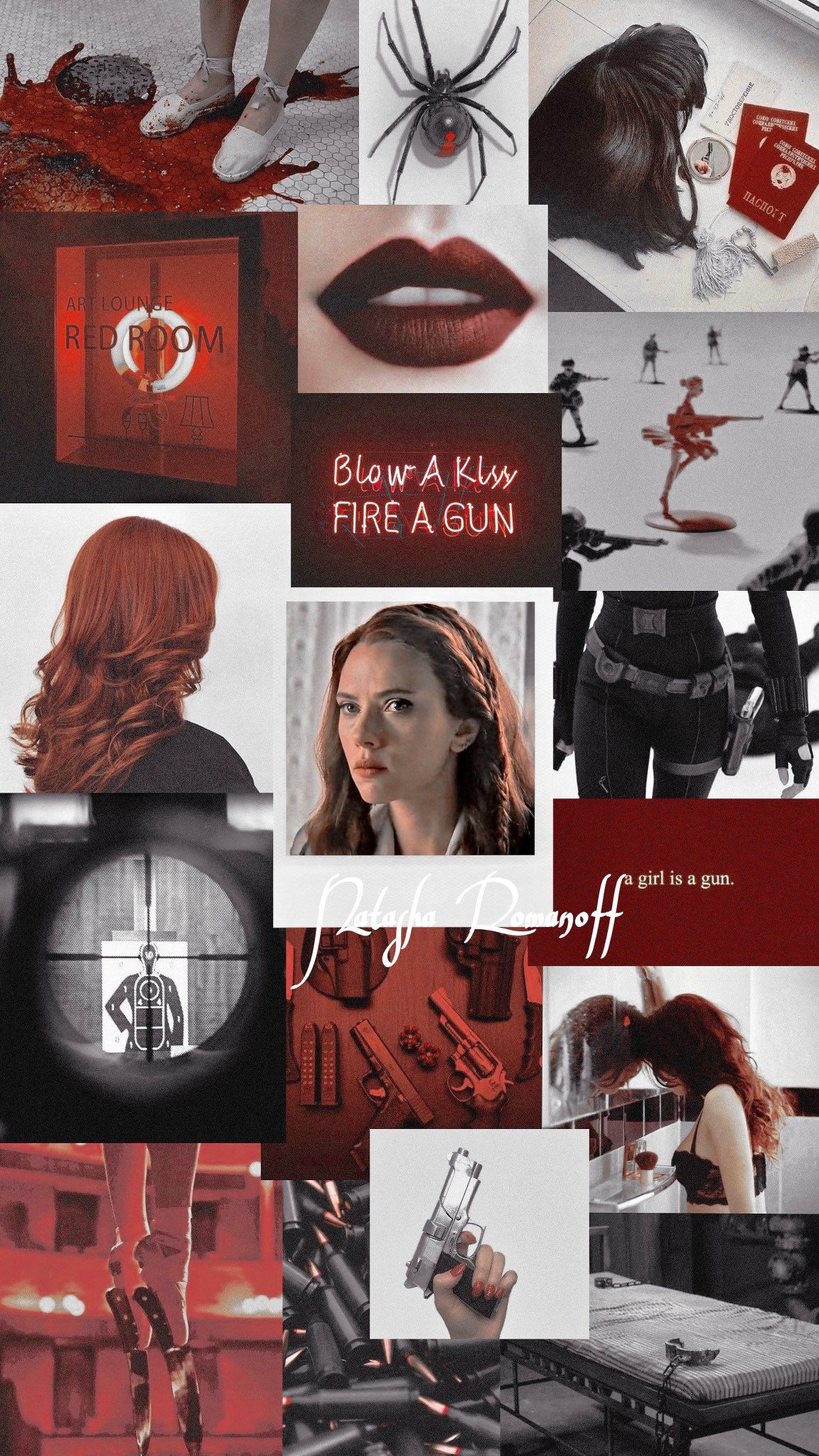 Aesthetic background for Black Widow fans! If you use this aesthetic, please give credit to me! - Marvel