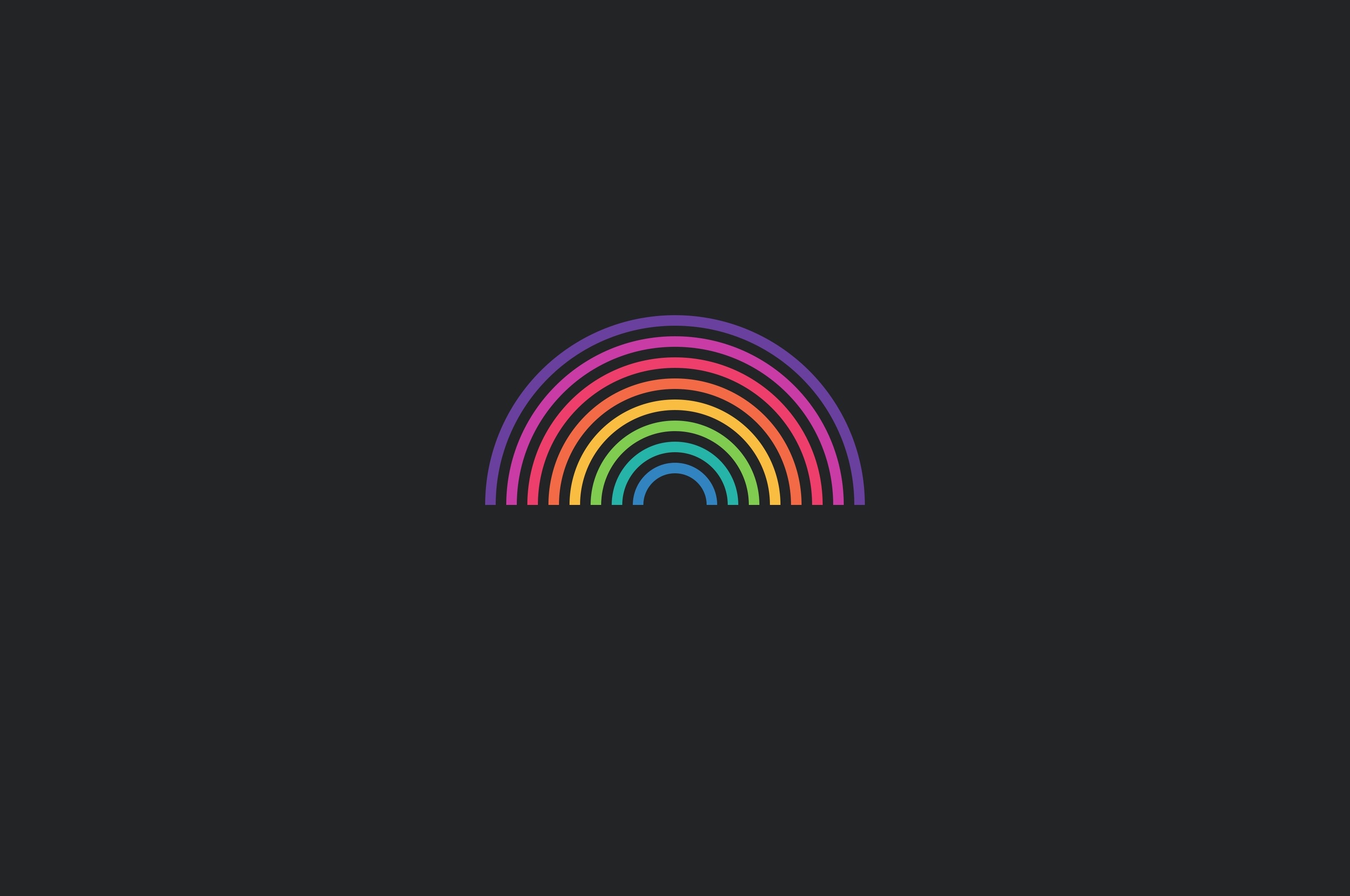 A rainbow on a black background - Rainbows