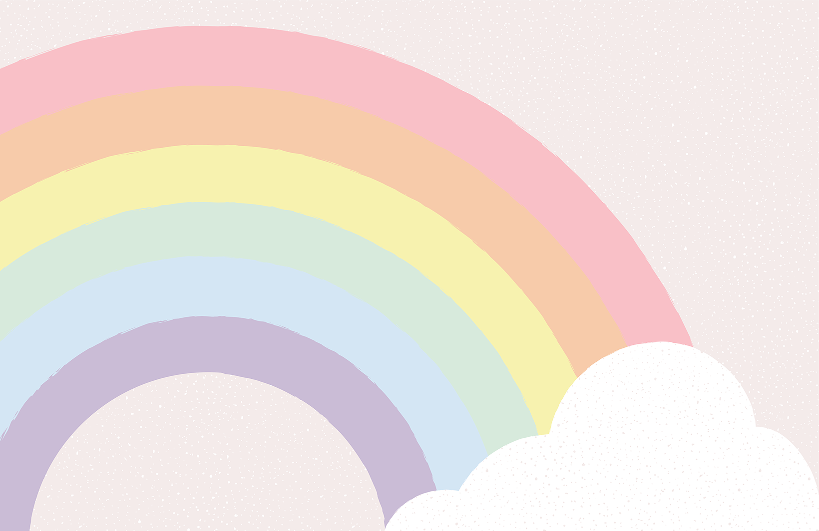 A pastel rainbow on a light pink background - Pastel rainbow, rainbows