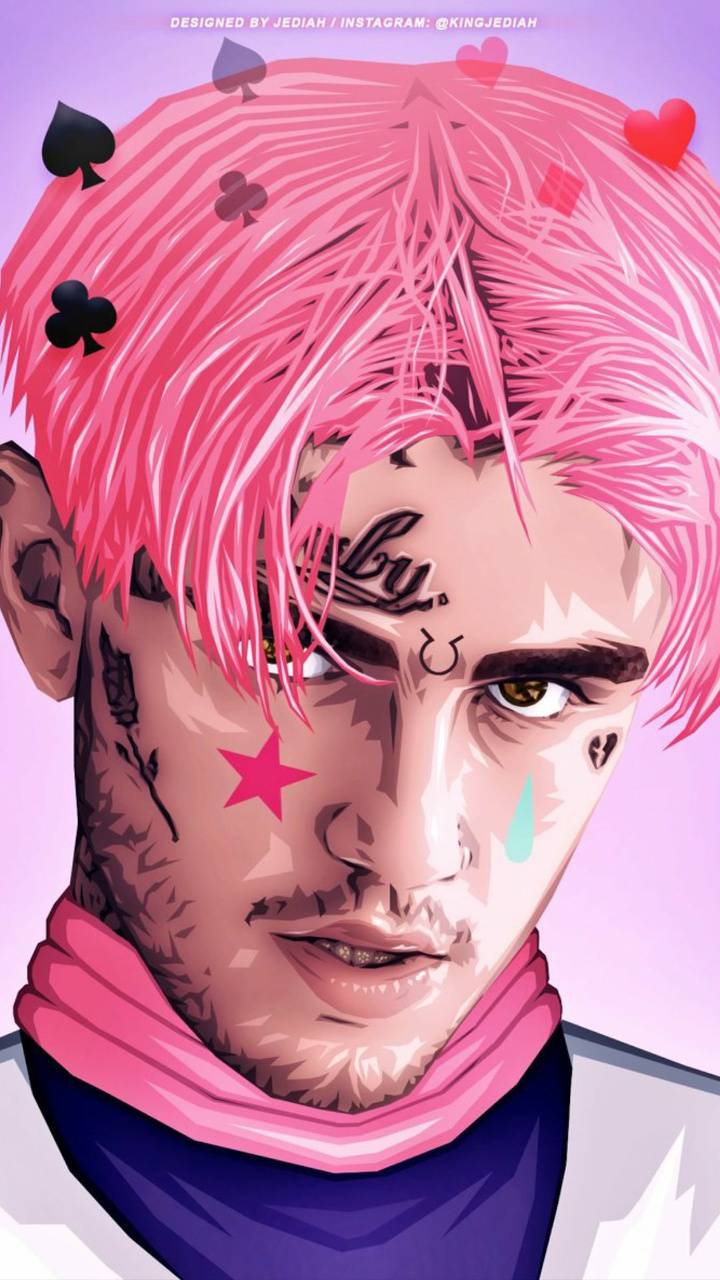 Lil Peep Cartoon Wallpaper