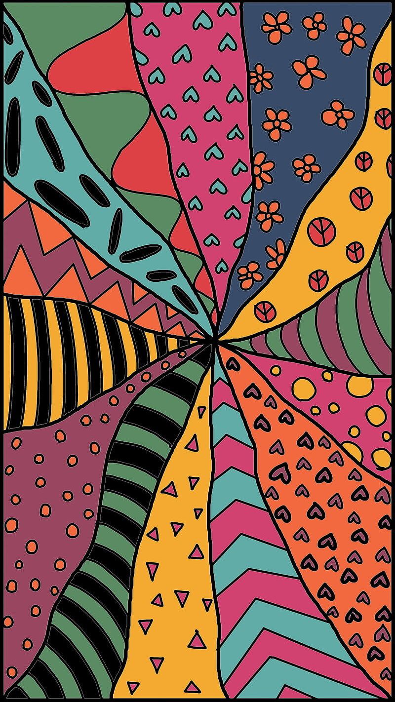 A colorful abstract pattern - 70s