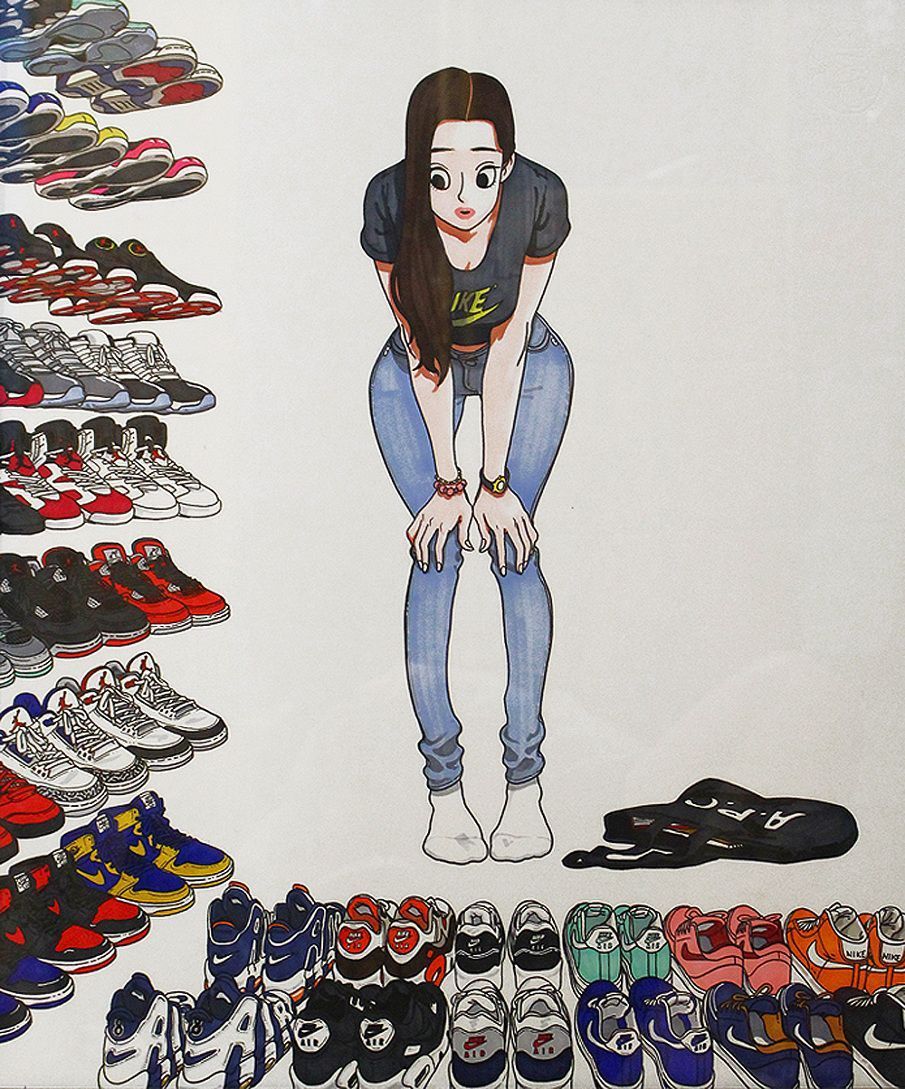 I love sneakers, I love to collect them, I love to wear them, I love to draw them. - Shoes