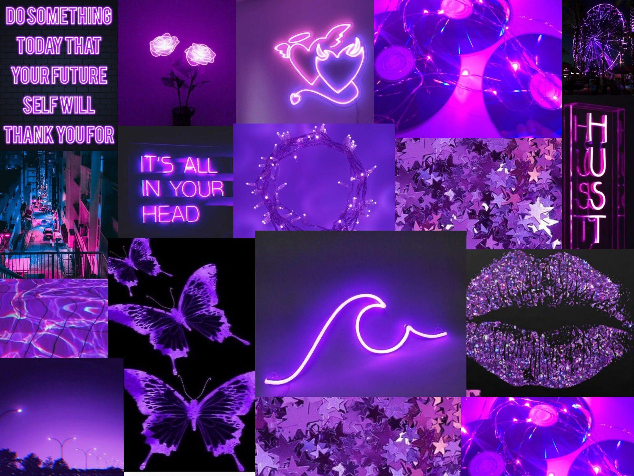 Free download Digital Neon Purple Wallpaper Collage iPad Etsy [2048x1538] for your Desktop, Mobile & Tablet. Explore Purple and Teal Wallpaper. Teal and Brown Wallpaper, Teal and Black Wallpaper