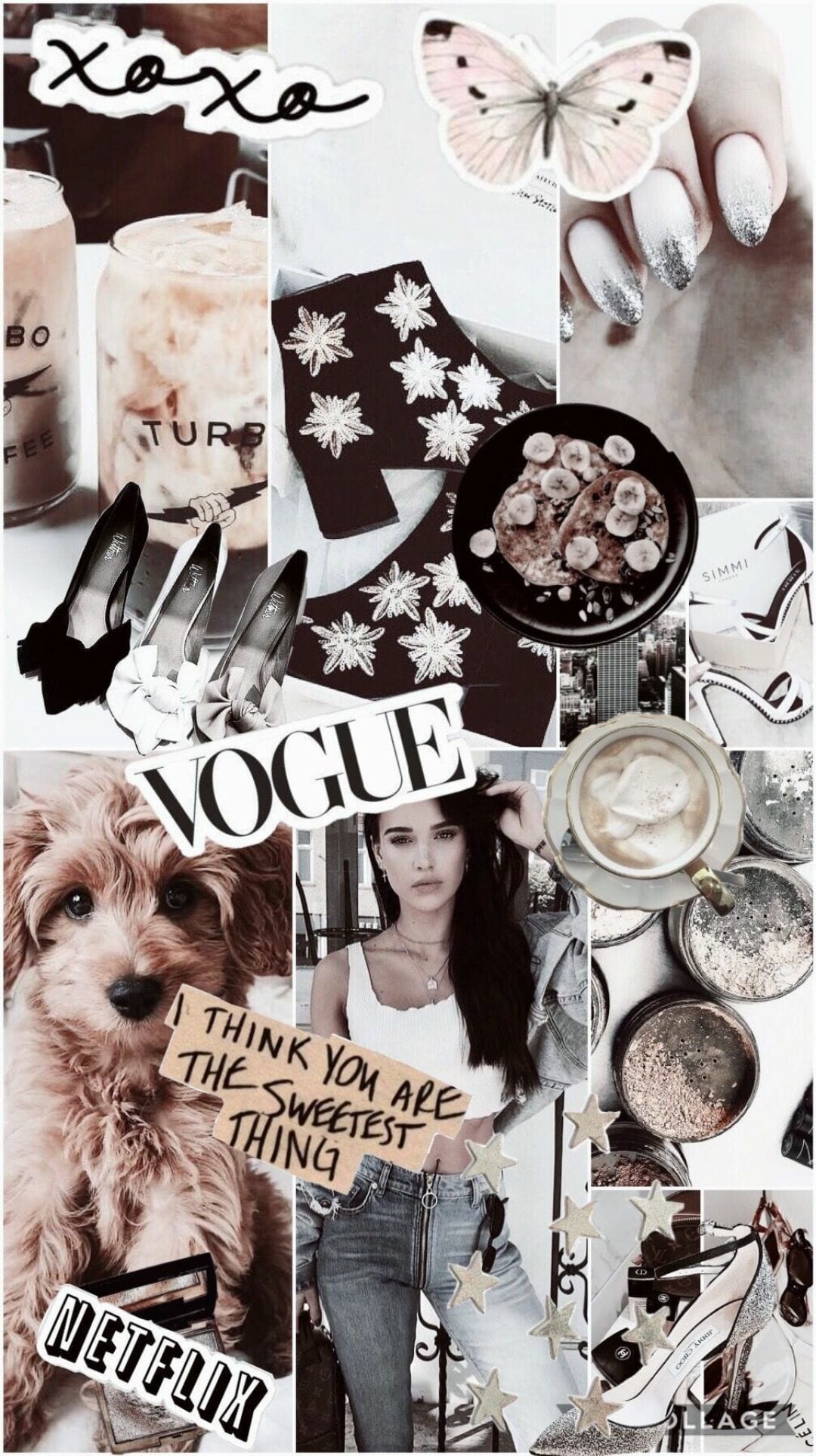 A collage of pictures with the word vogue on them - Collage