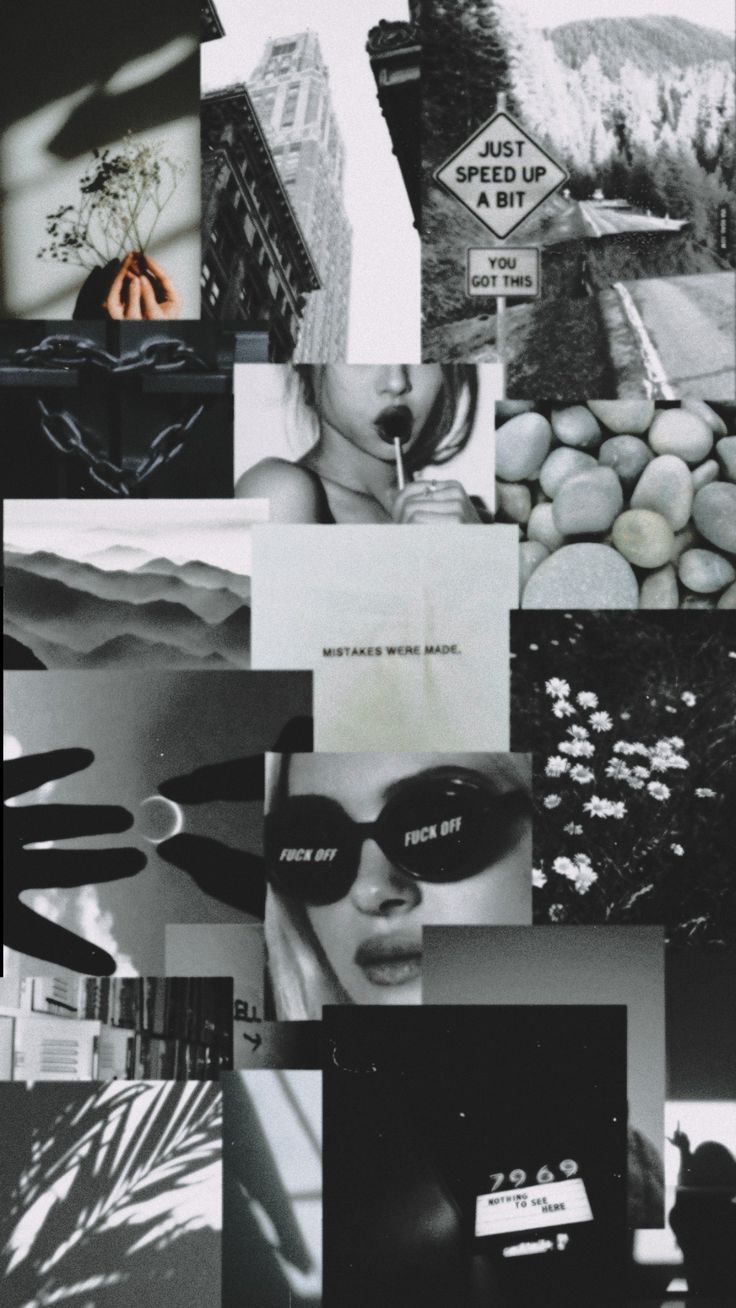 A collage of images with different things on them - Gray