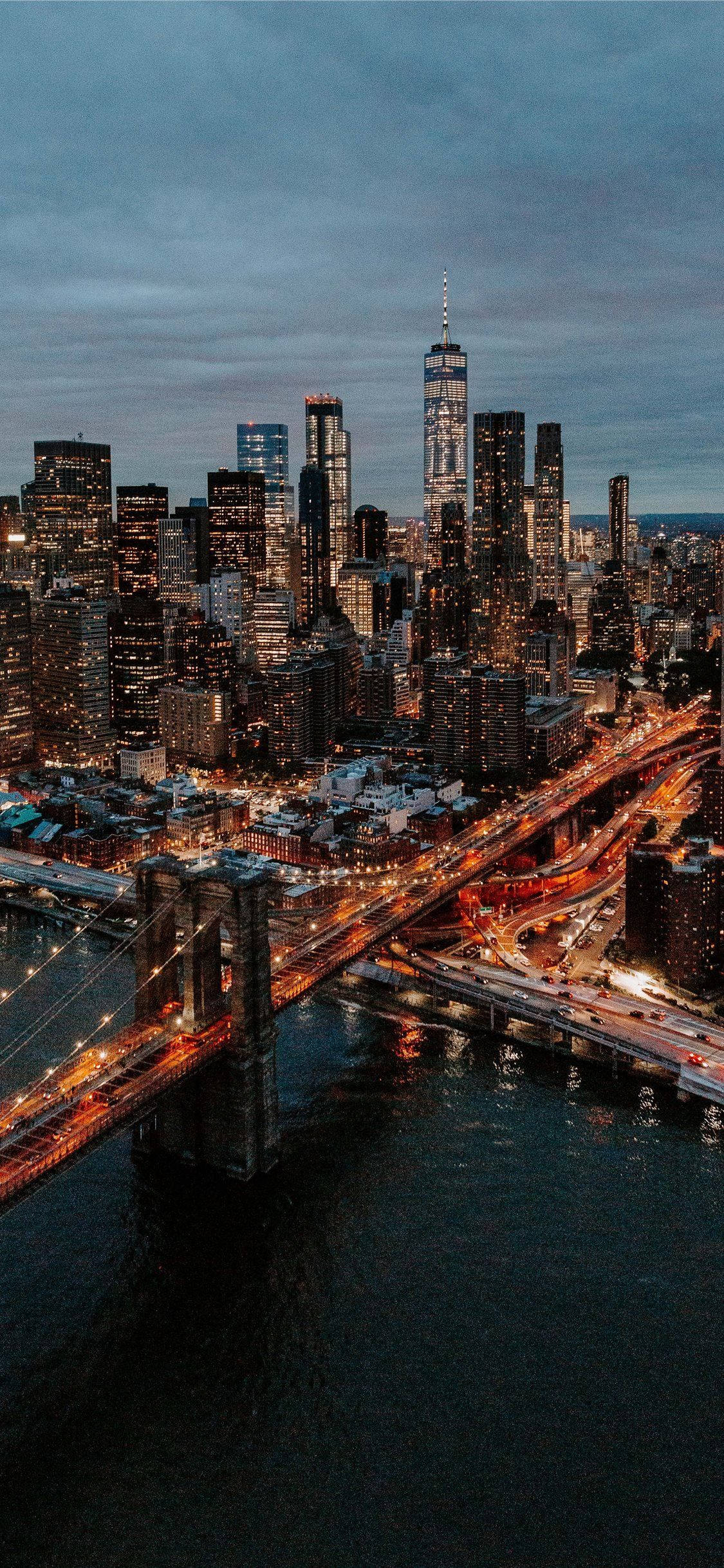Download wallpaper Brooklyn Bridge, New York, night, city, aerial view, lights, 1125x2436 for iPhone 11, iPhone 11 Pro, iPhone 11 Pro Max, 5K, 4K, iPhone XS, iPhone XS Max, iPhone XR, 3D, iPhone X, iPhone Xs Max, iPhone 8, iPhone 8 Plus, iPhone 7, iPhone 7 Plus, 6K, 5K, 4K, 3K, 2K, ultra HD, iPhone SE, 2020, wallpapers, backgrounds, images, photos, pictures, backgrounds, iPhone wallpaper, iOS 13, iOS 12, iOS 11, iOS 10, iOS 9, iOS 8, iOS 7, iOS 6, iOS 5, iOS 4, iOS 3, iOS 2, iOS 1, iOS, iOS - New York