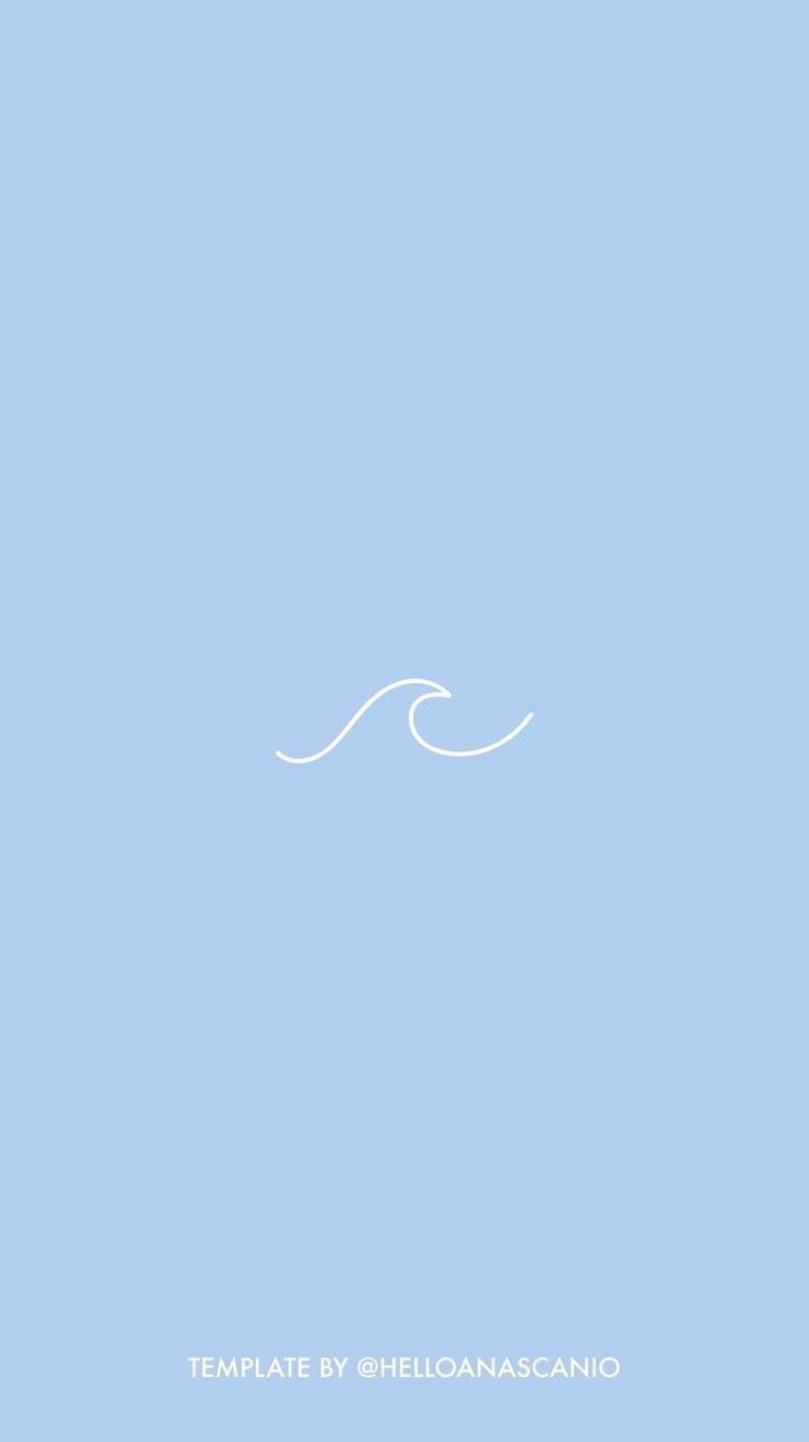 A wave on a blue background - Simple