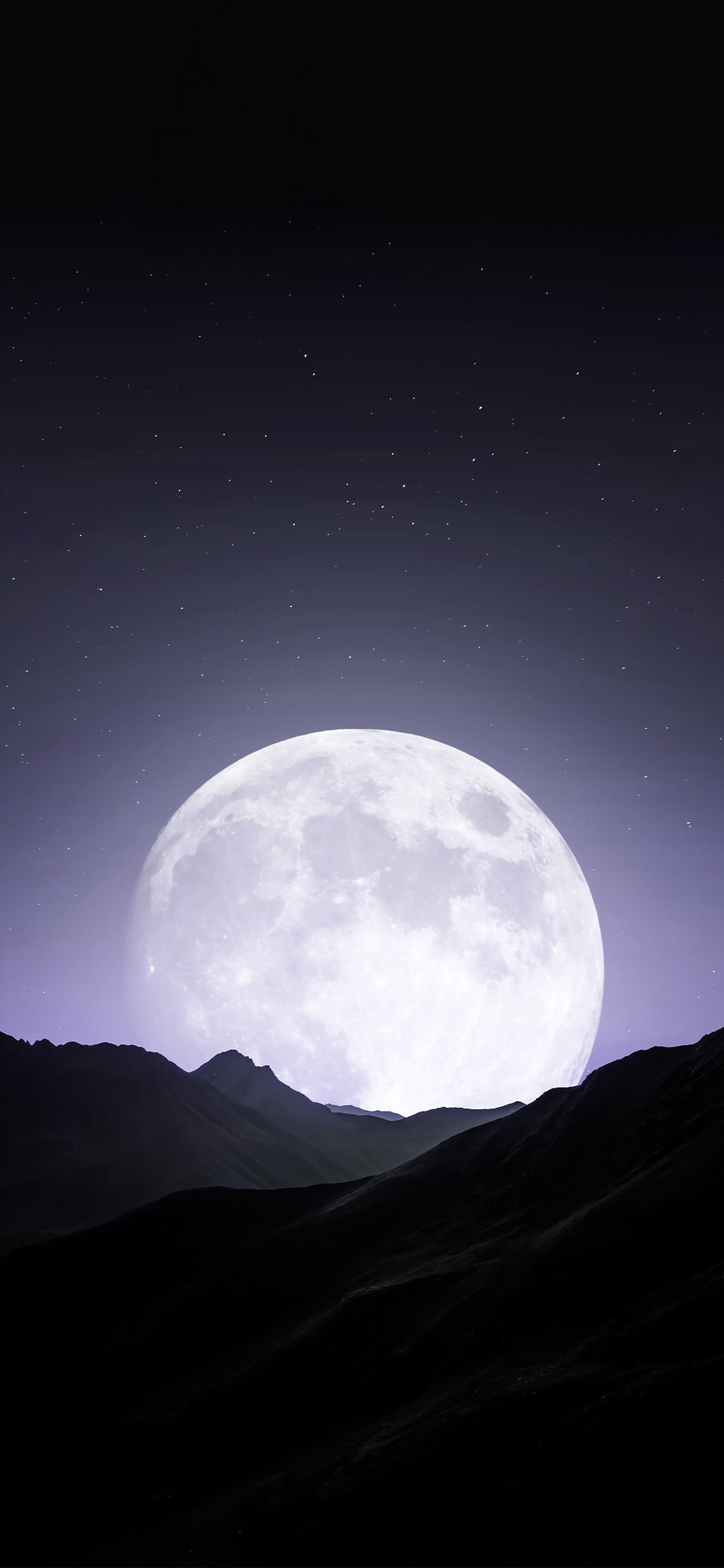 The moon rising over the mountains wallpaper 750x1334 - Moon