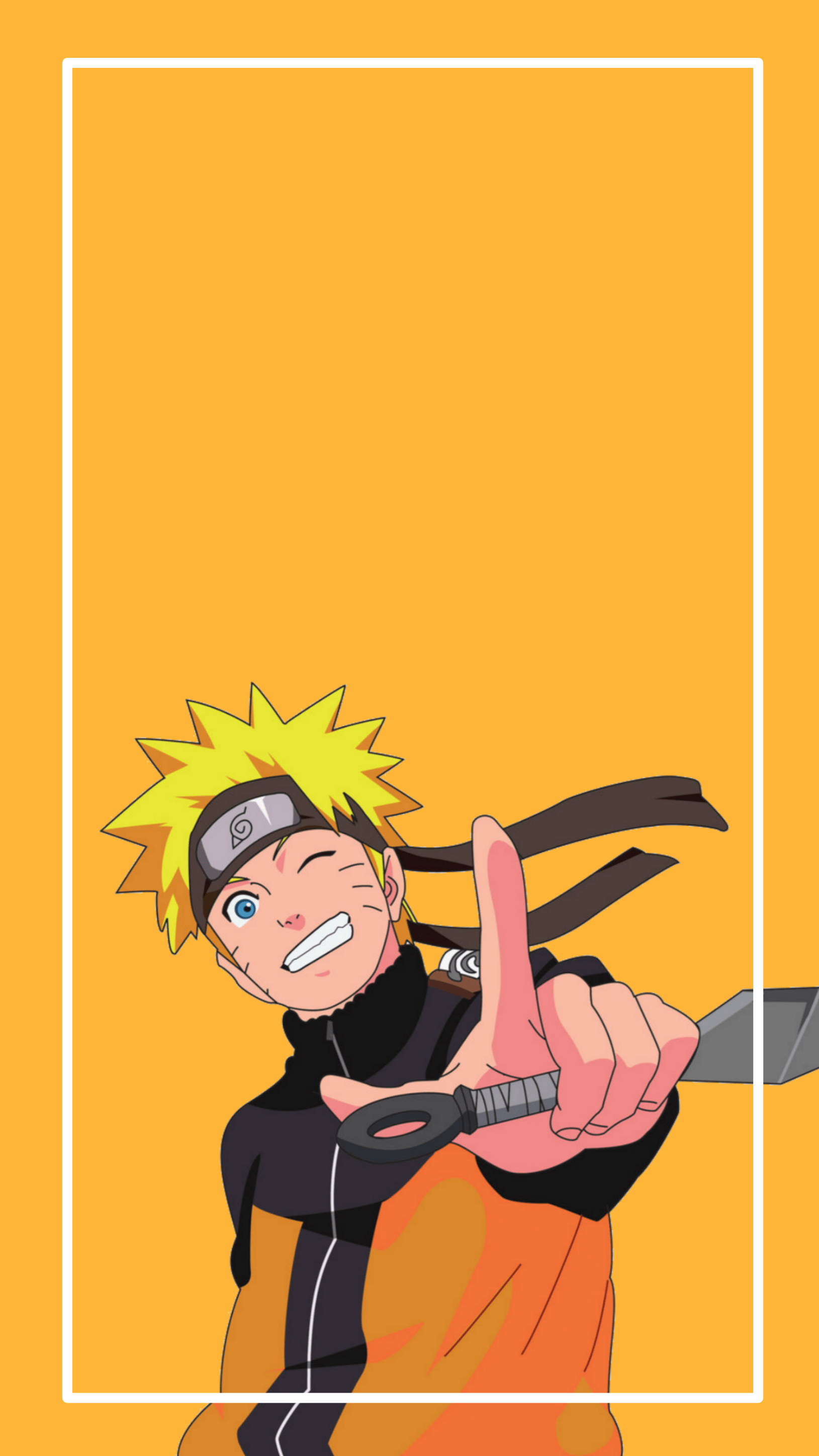 A cartoon character is holding up his hand - Naruto