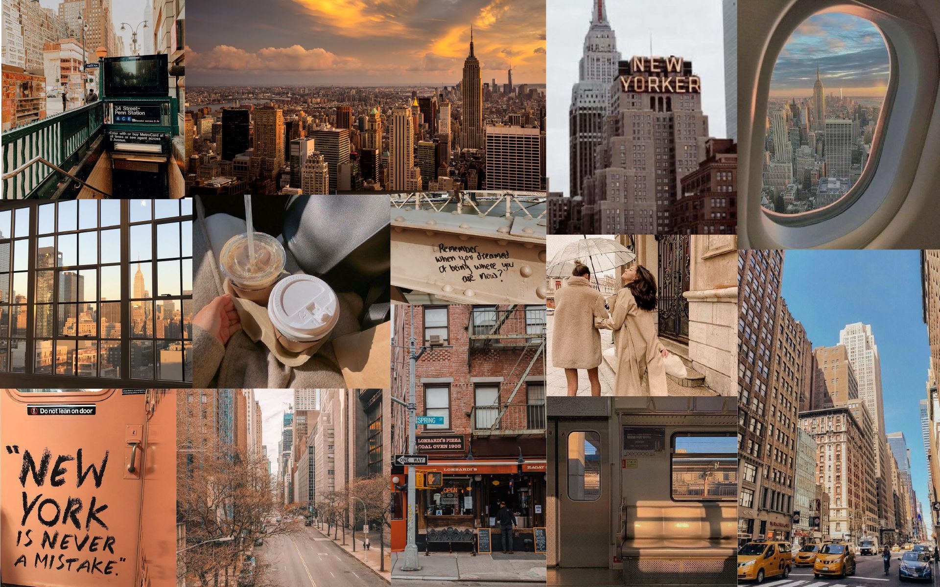 A collage of pictures that show new york city - New York