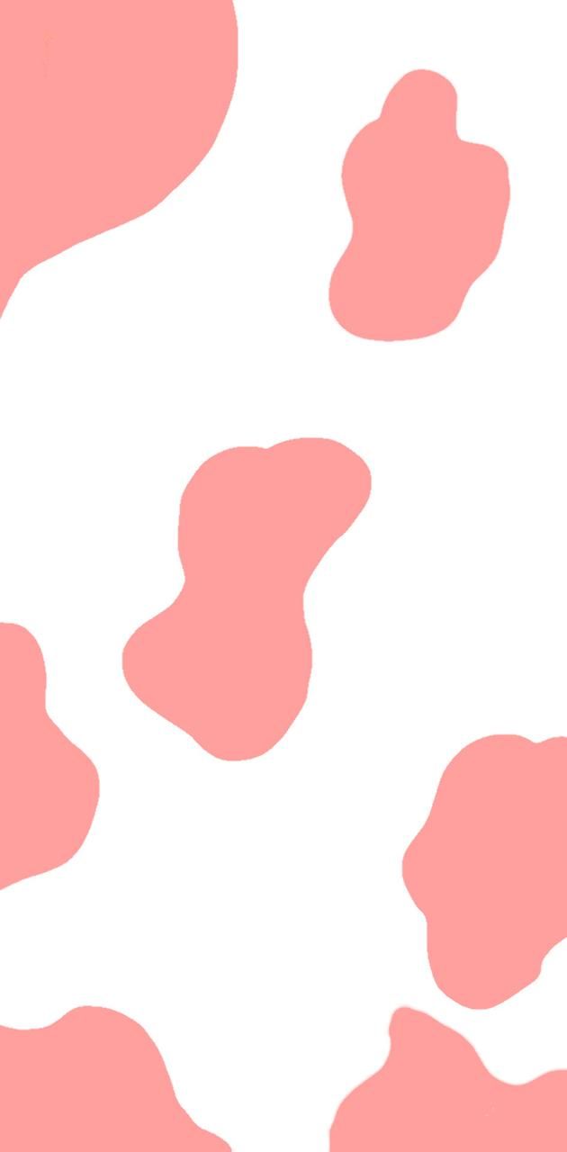 A pink and white pattern of spots - Strawberry, cow
