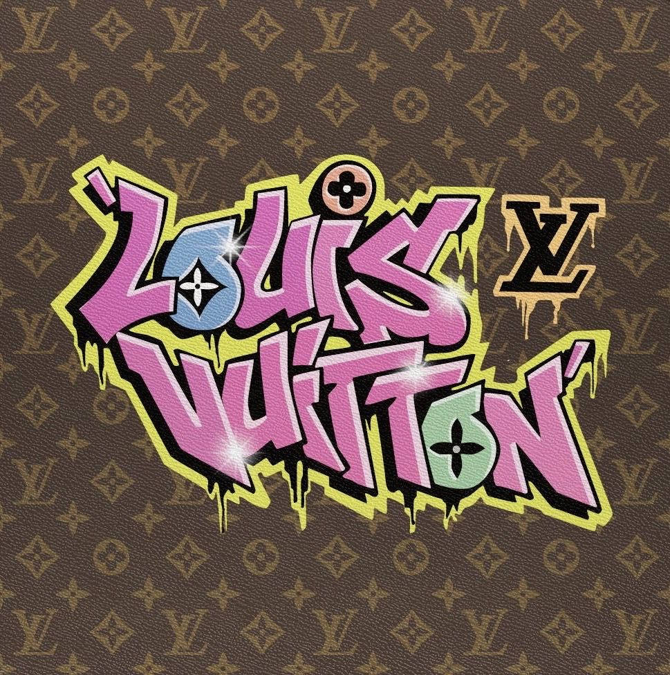 A Louis Vuitton logo is shown in graffiti - Louis Vuitton