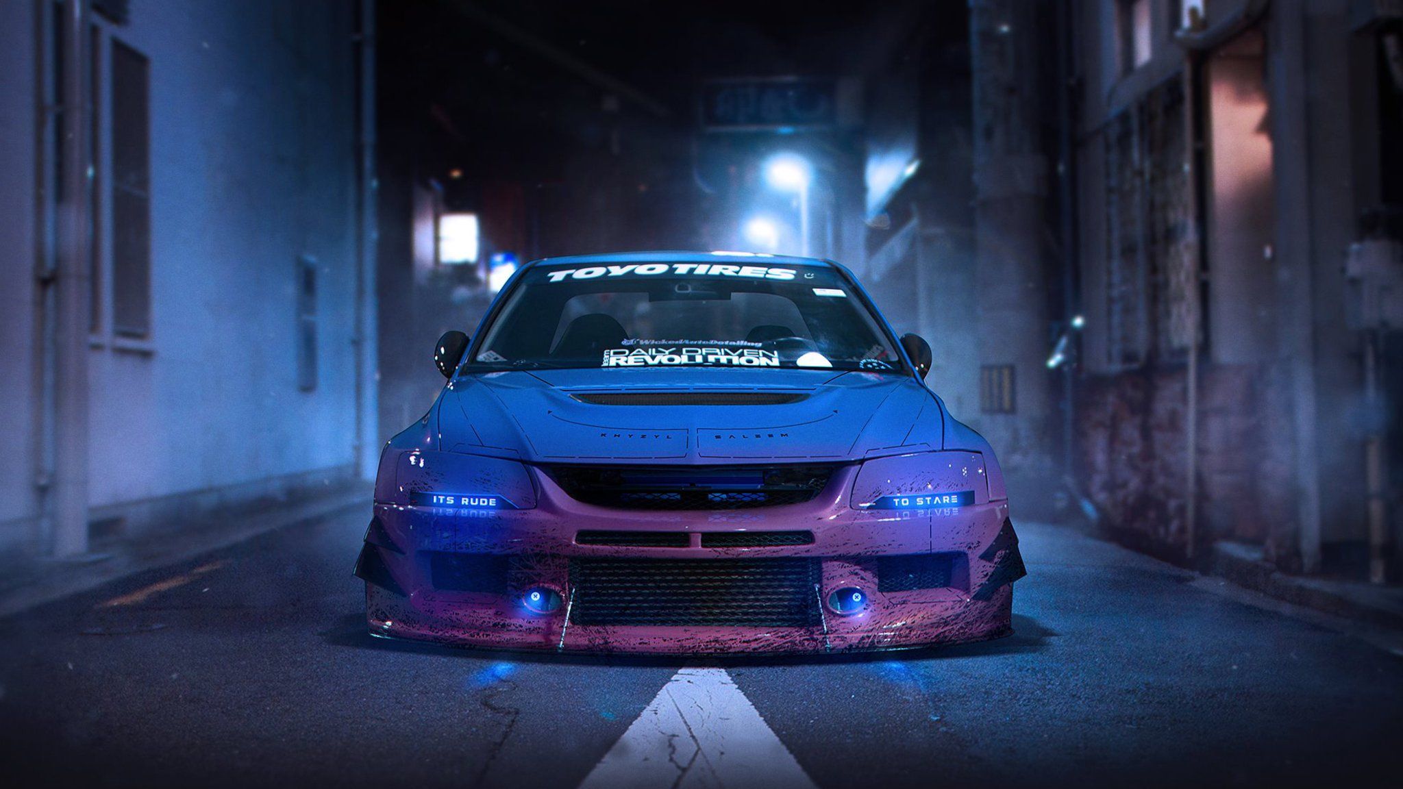 mitsubishi lancer evo ix japanese cars headlights tuning car Gallery HD Wallpaper