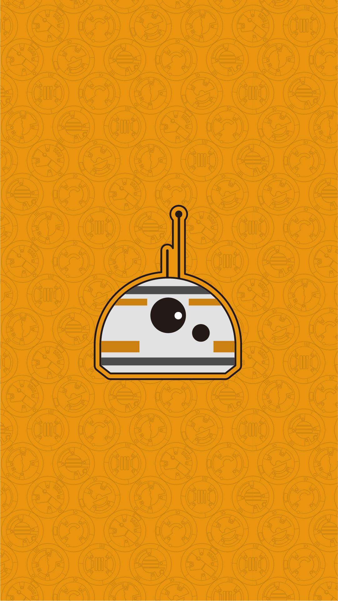 Star Wars BB8 wallpaper for iPhone and Android devices. - Star Wars