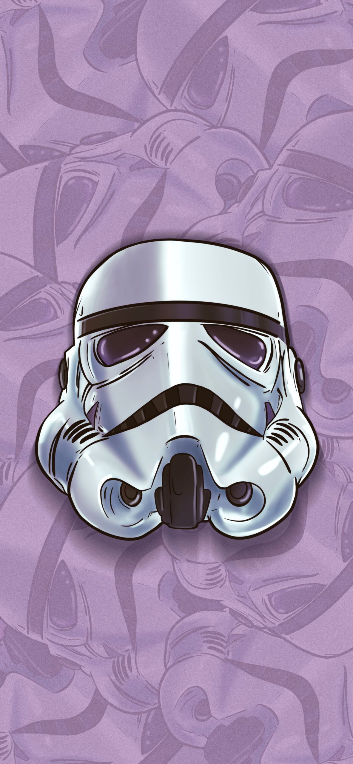 A close up of the storm trooper helmet - Star Wars