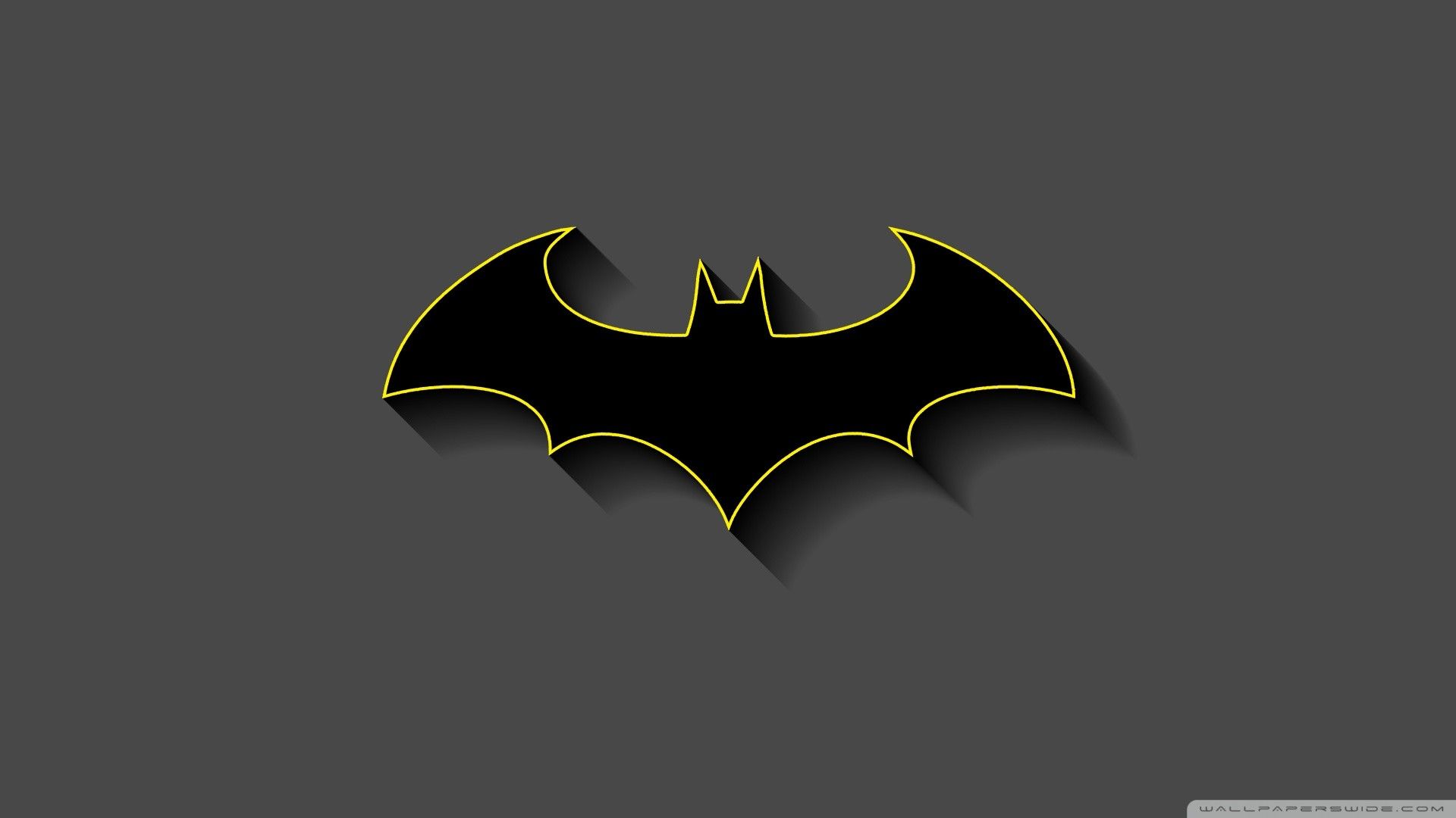 Batman logo on a grey background - Batman