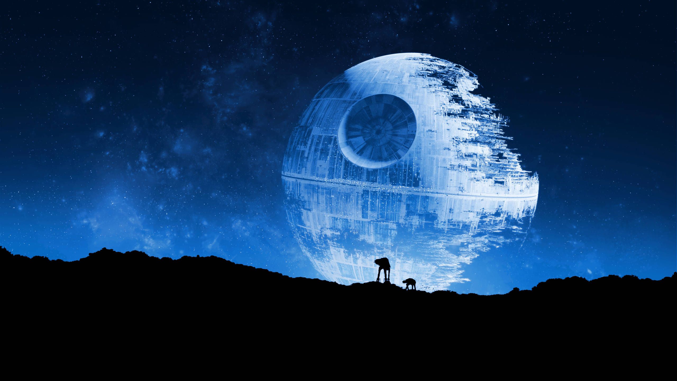 A man standing on top of the hill looking at something - Star Wars