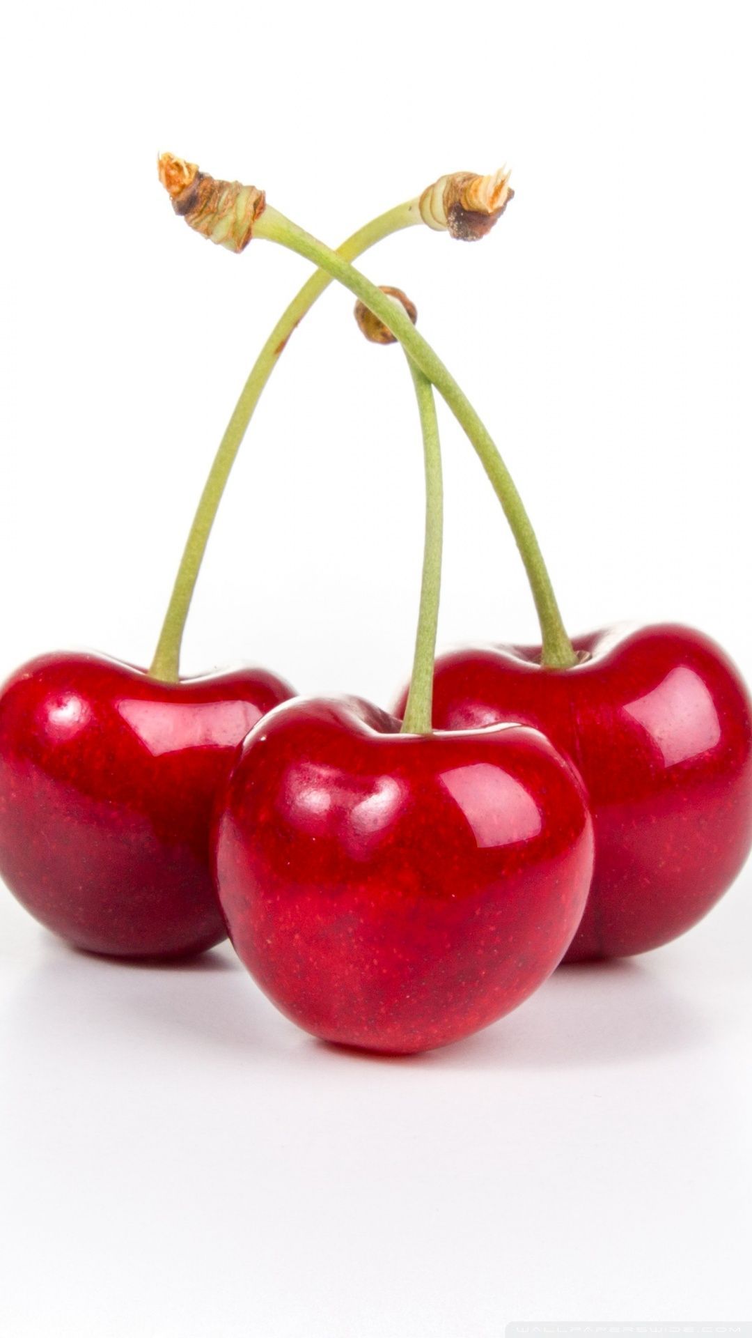A group of three cherries on top - Fruit, cherry