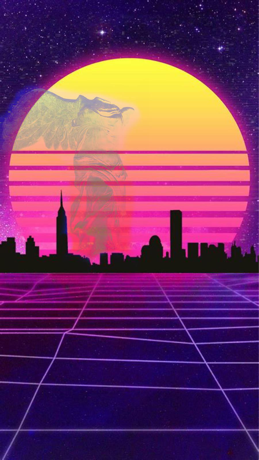 Okay, so this is my first real attempt at the Vaporwave aesthetic. Just Winged Victory at Samothrace over one of the first google image results I could find for Vaporwave wallpaper, but