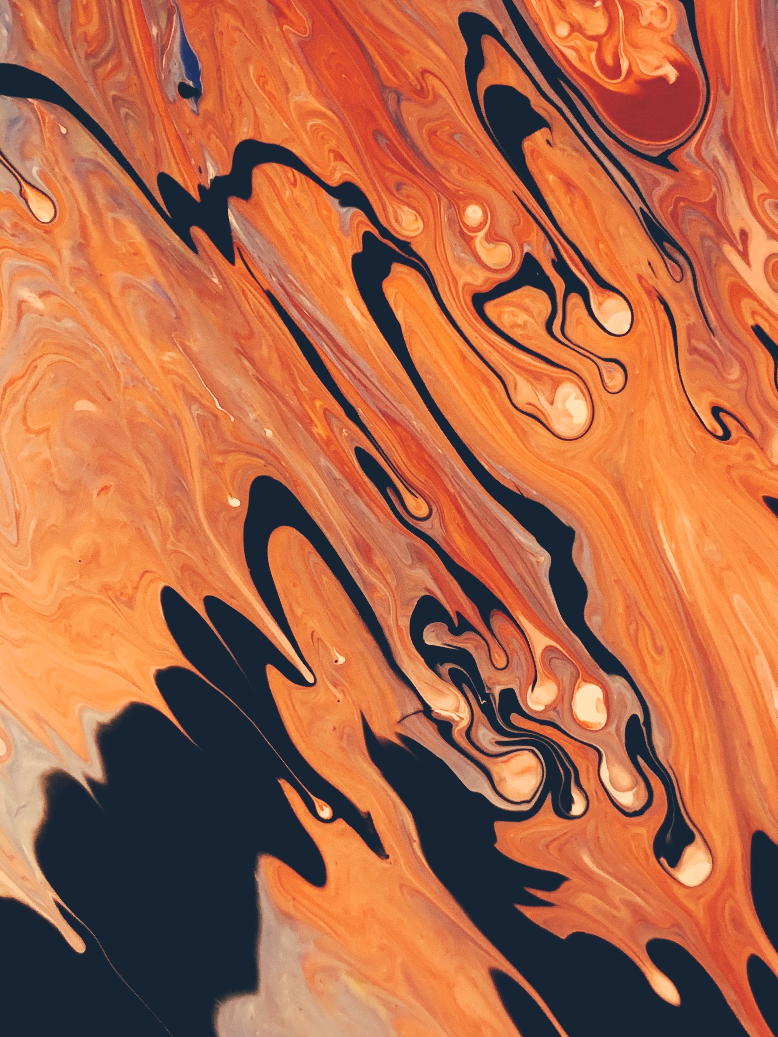 A close up of an orange and black abstract painting - Vintage, clean, neon orange, orange, pastel orange, Android, vintage fall, modern, bling, YouTube, VSCO, love, retro, profile picture, HD, pattern, landscape, dark orange, abstract, cool, phone, art