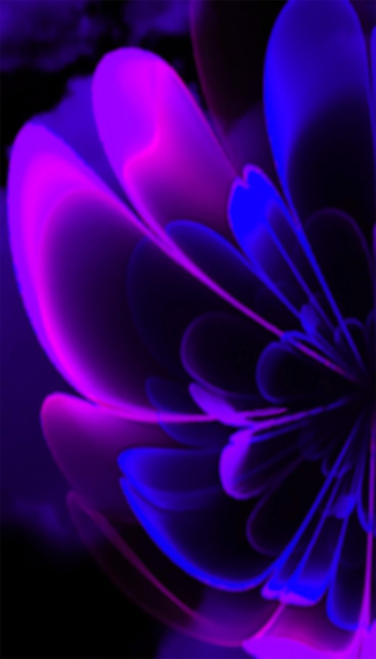 A purple and blue abstract image of a flower. - Indigo